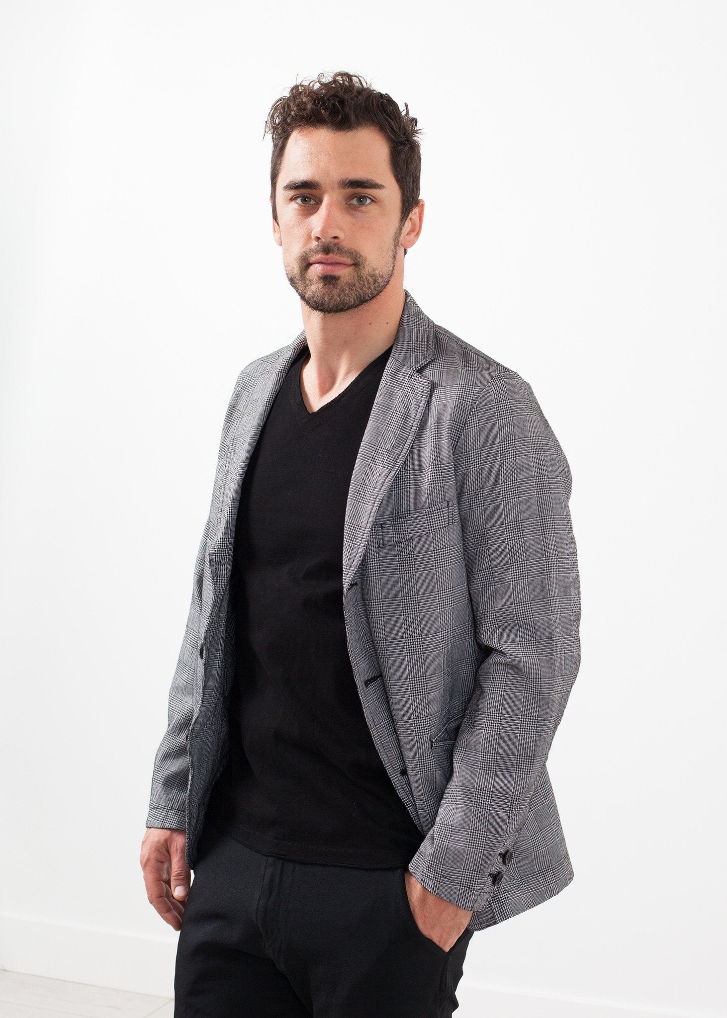 Check Blazer|men's coats & jackets[option1]|[option2]|[option3] - hello