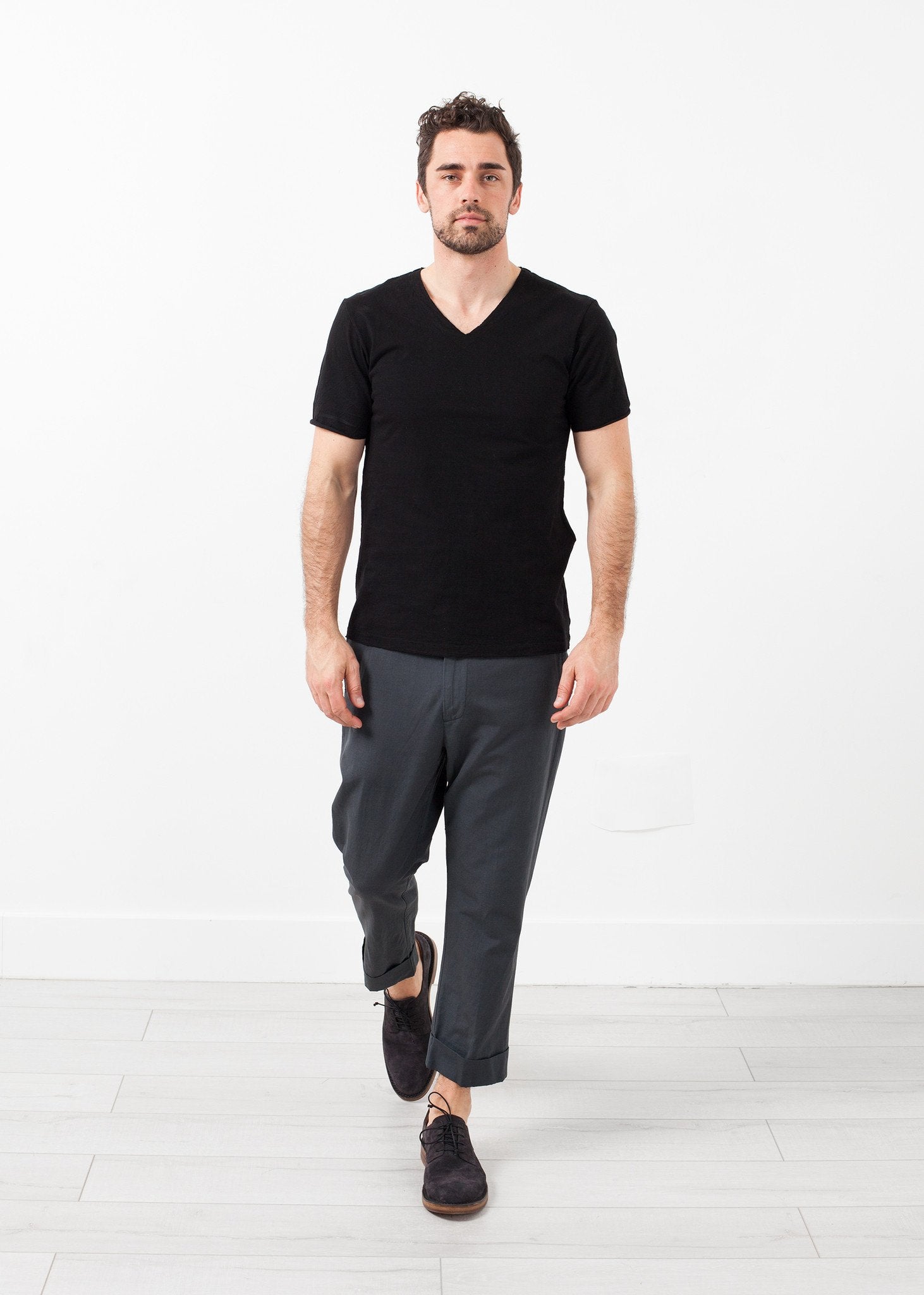 Flat Front Cuffed Trouser|men's trousers[option1]|[option2]|[option3] - hello