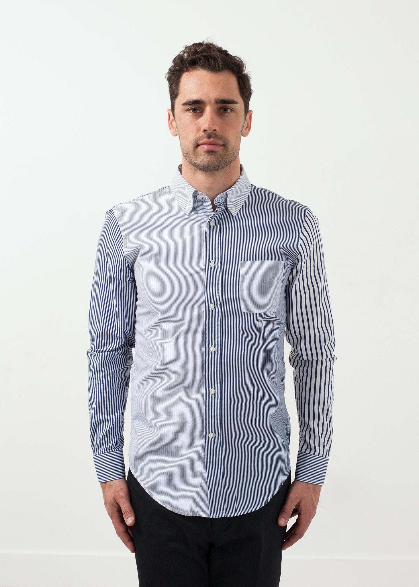 Striped Button Up|men's button-ups[option1]|[option2]|[option3] - hello