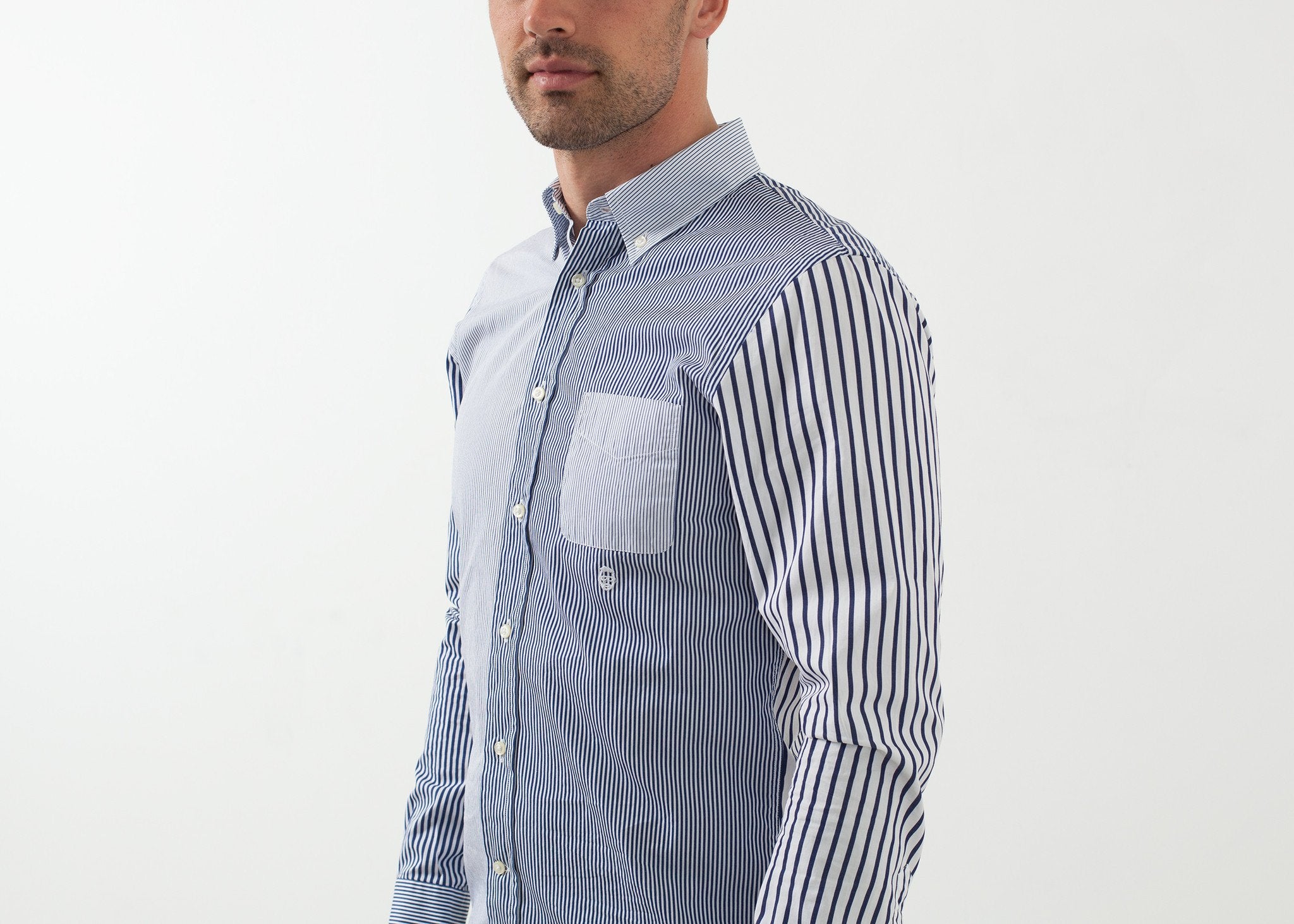 Striped Button Up|men's button-ups[option1]|[option2]|[option3] - hello