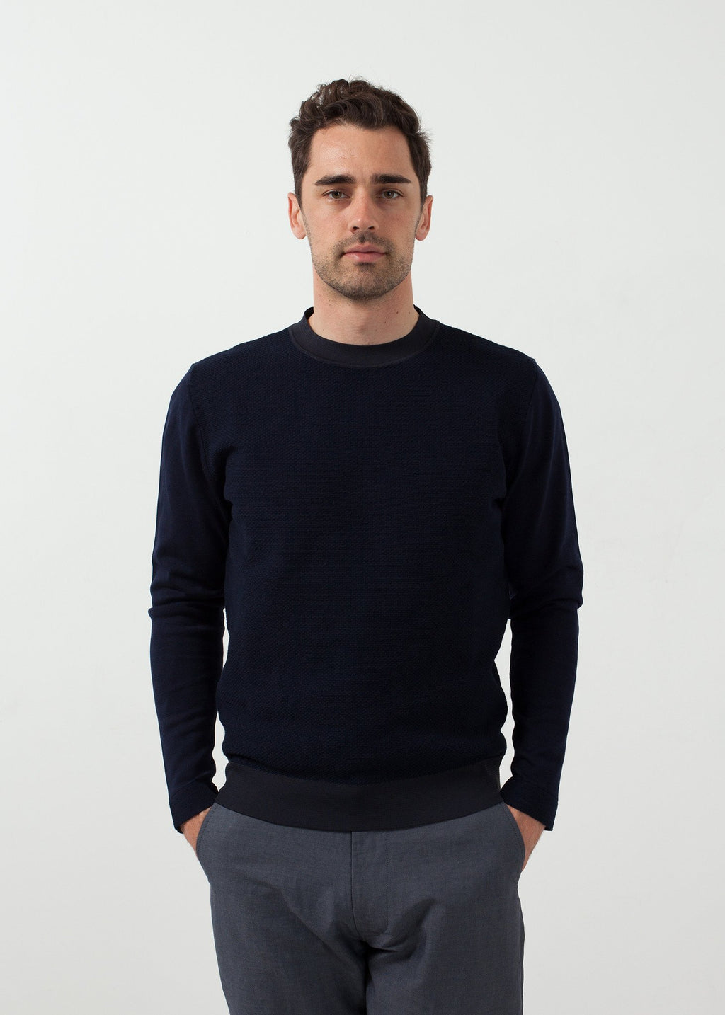 Girocollo Sweater|men's knits[option1]|[option2]|[option3] - hello