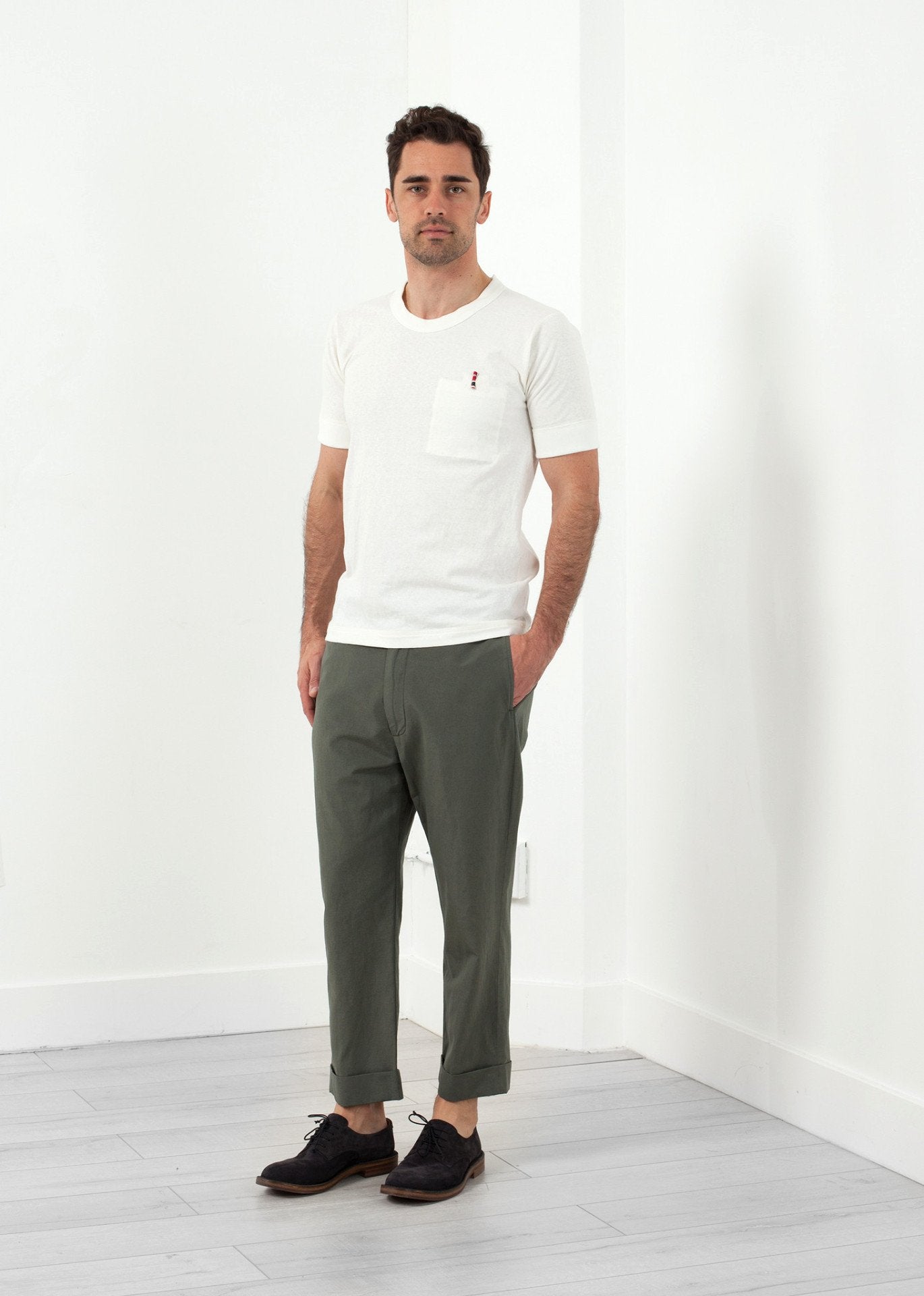 Flat Front Cuffed Trouser|men's trousers[option1]|[option2]|[option3] - hello