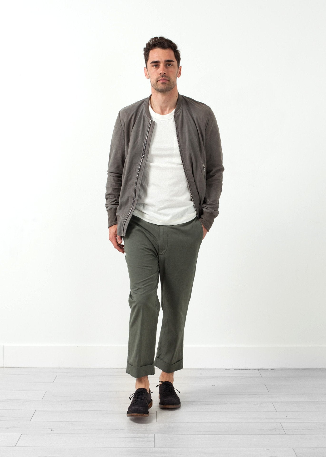 Flat Front Cuffed Trouser|men's trousers[option1]|[option2]|[option3] - hello