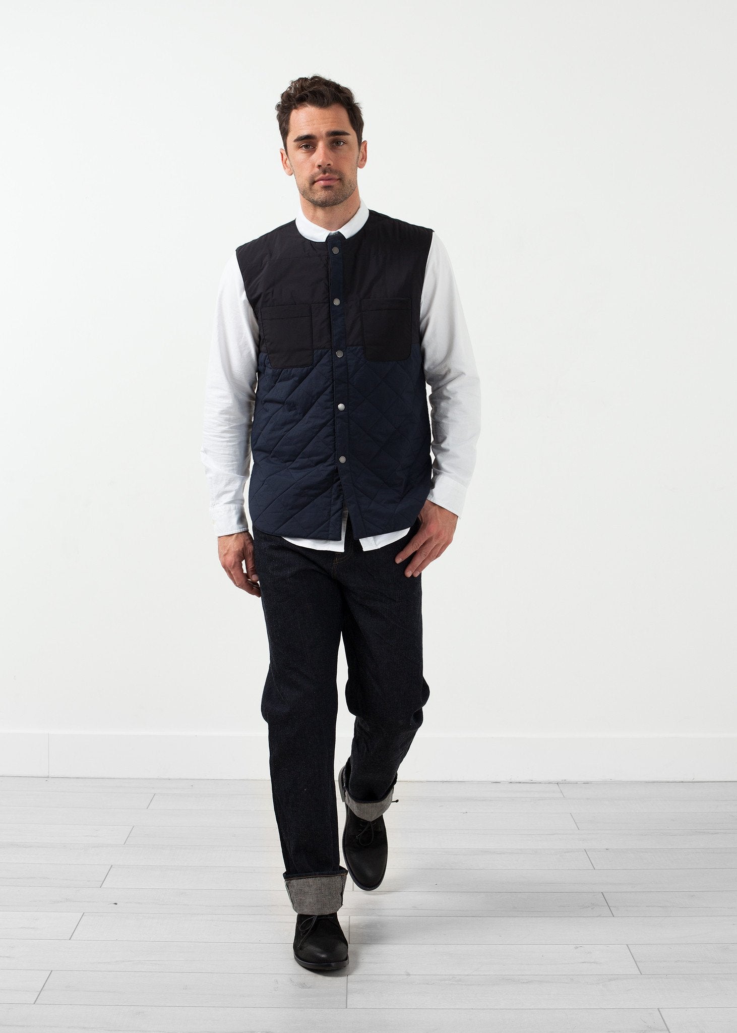 Reversible Quilted Vest|men's vests[option1]|[option2]|[option3] - hello