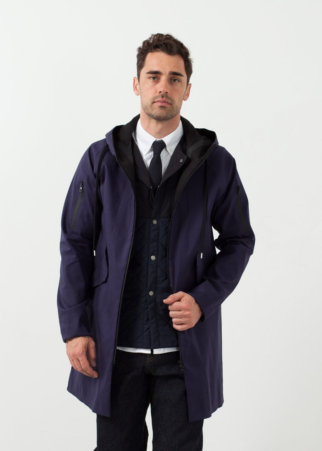 Contrast Parka|men's coats & jackets[option1]|[option2]|[option3] - hello
