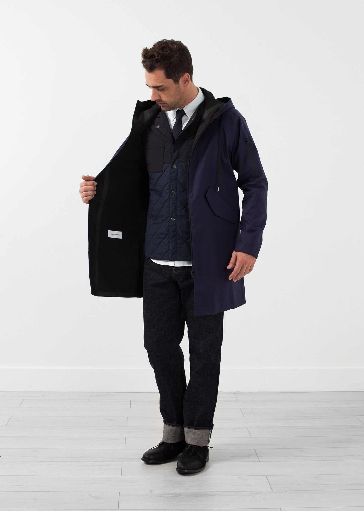 Contrast Parka|men's coats & jackets[option1]|[option2]|[option3] - hello