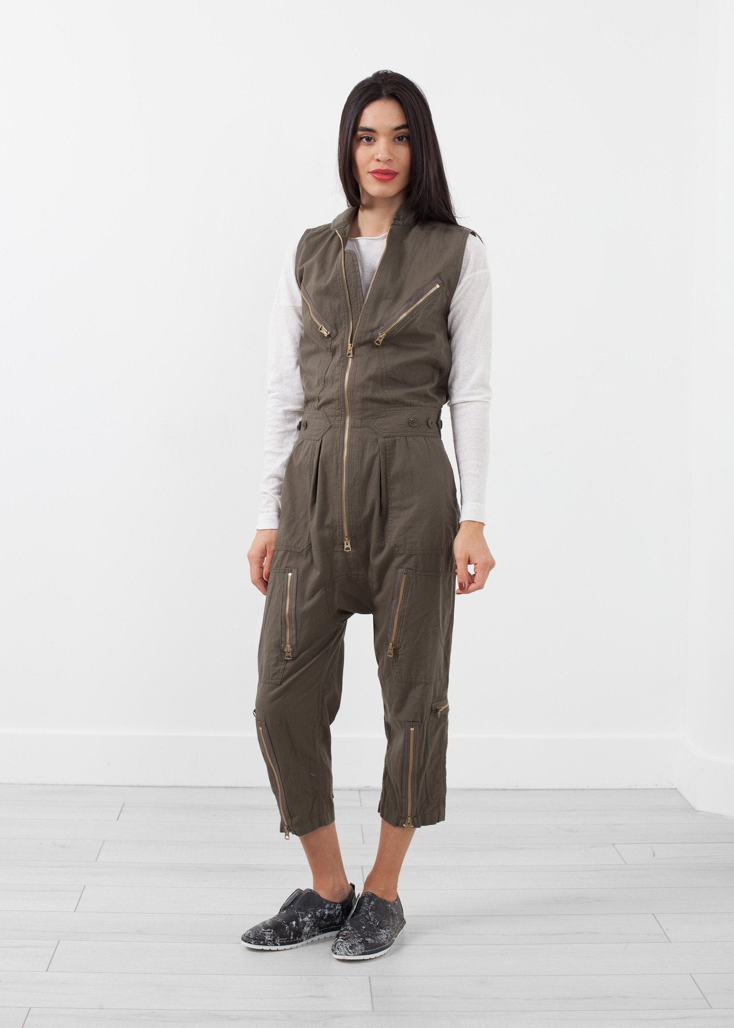 Sleeveless Harem Flightsuit|women's jumpsuits[option1]|[option2]|[option3] - hello