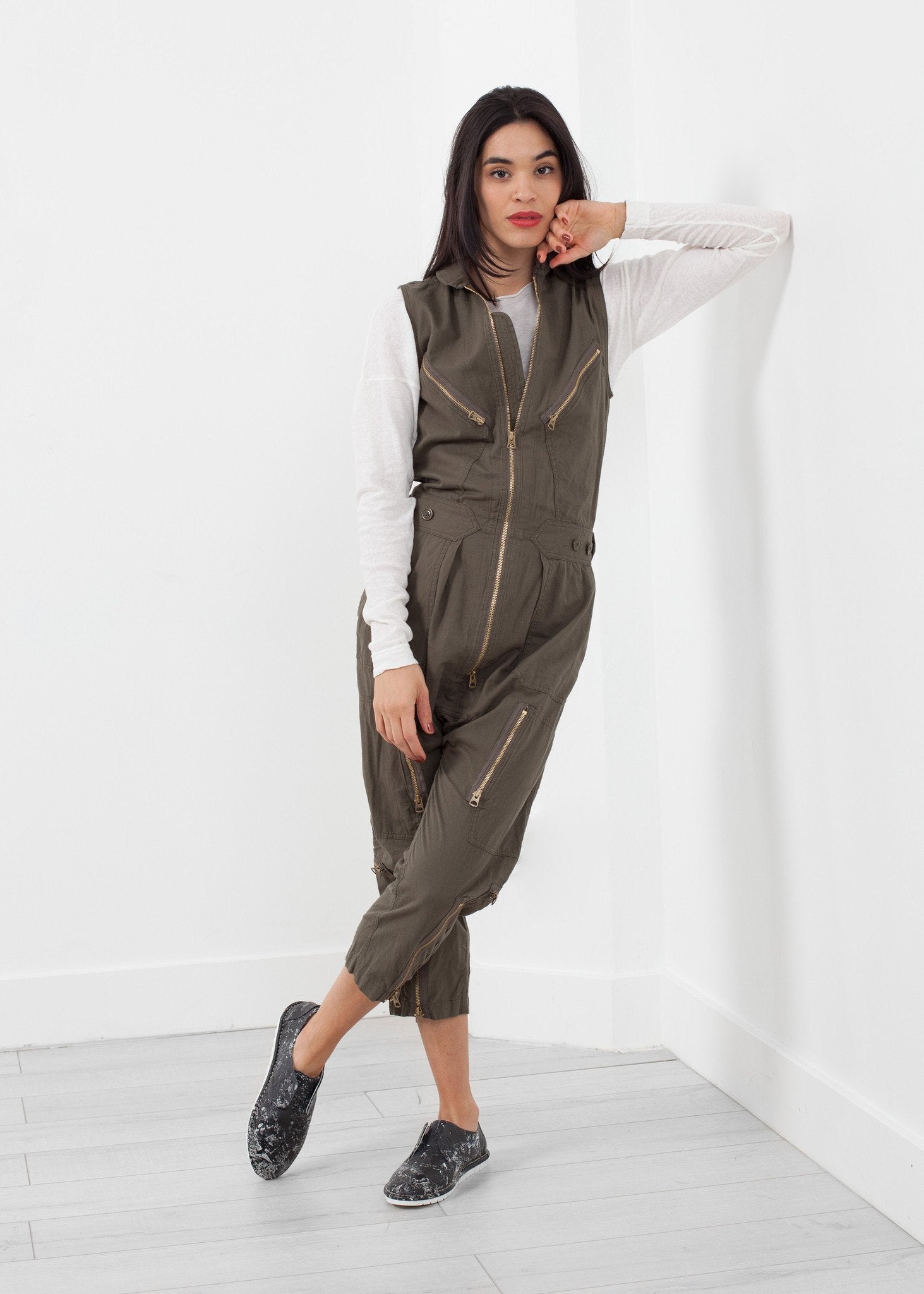 Sleeveless Harem Flightsuit|women's jumpsuits[option1]|[option2]|[option3] - hello