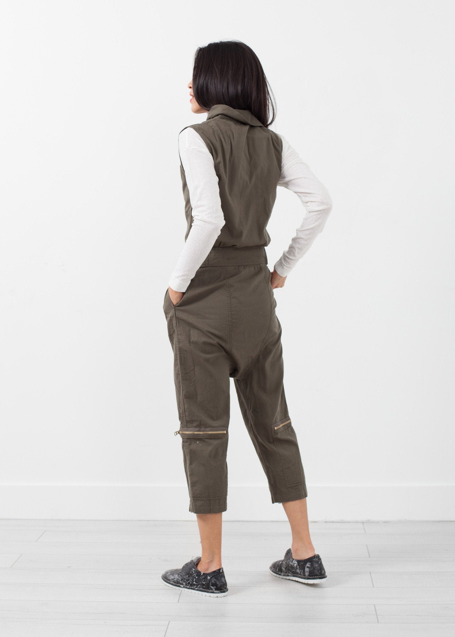 Sleeveless Harem Flightsuit|women's jumpsuits[option1]|[option2]|[option3] - hello