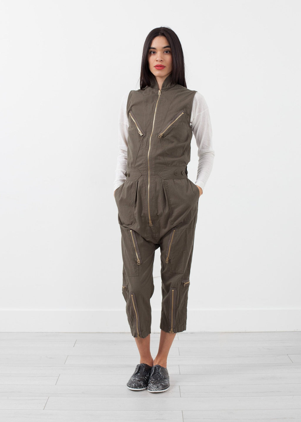Sleeveless Harem Flightsuit|women's jumpsuits[option1]|[option2]|[option3] - hello
