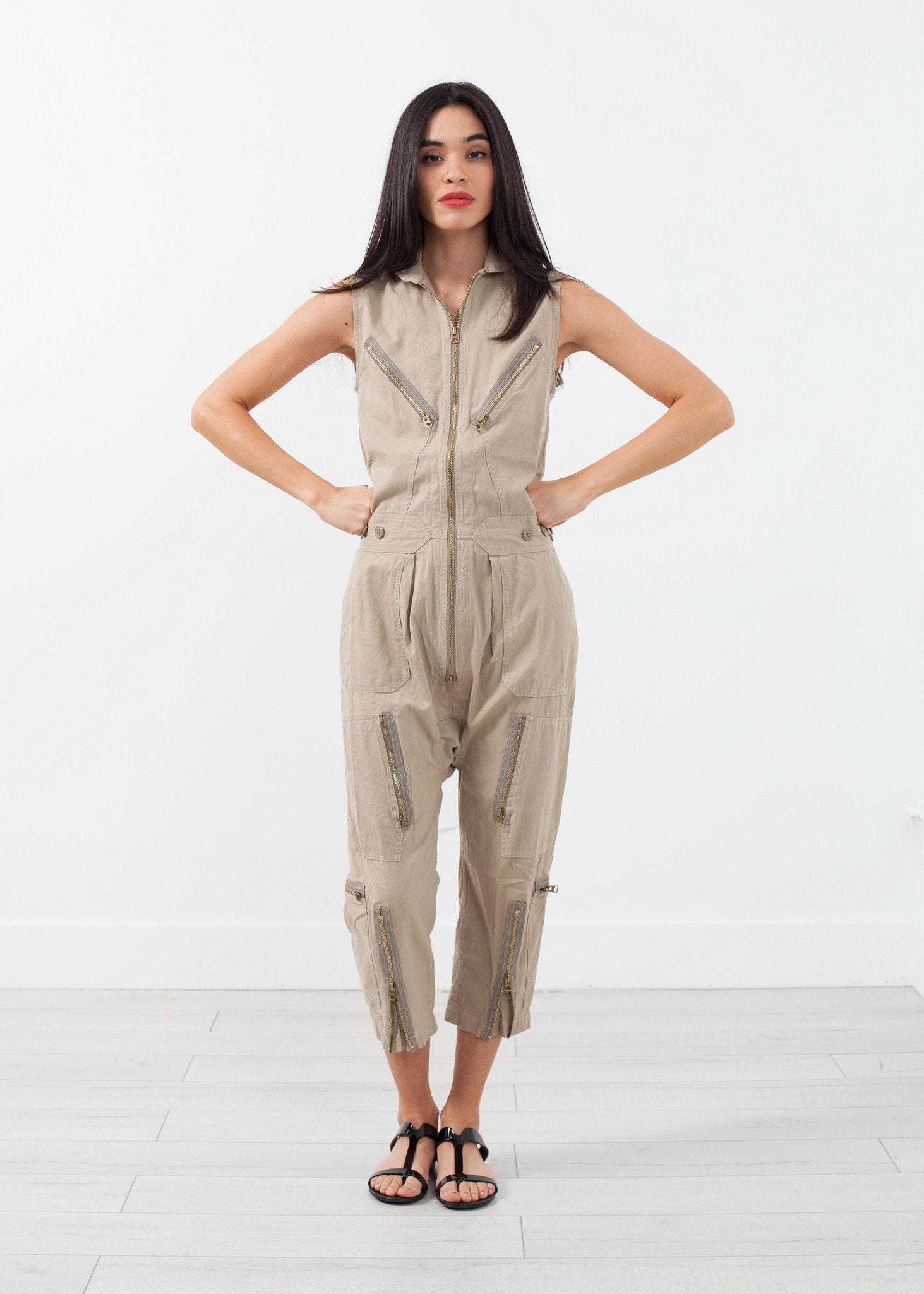 Sleeveless Harem Flightsuit|women's jumpsuits[option1]|[option2]|[option3] - hello