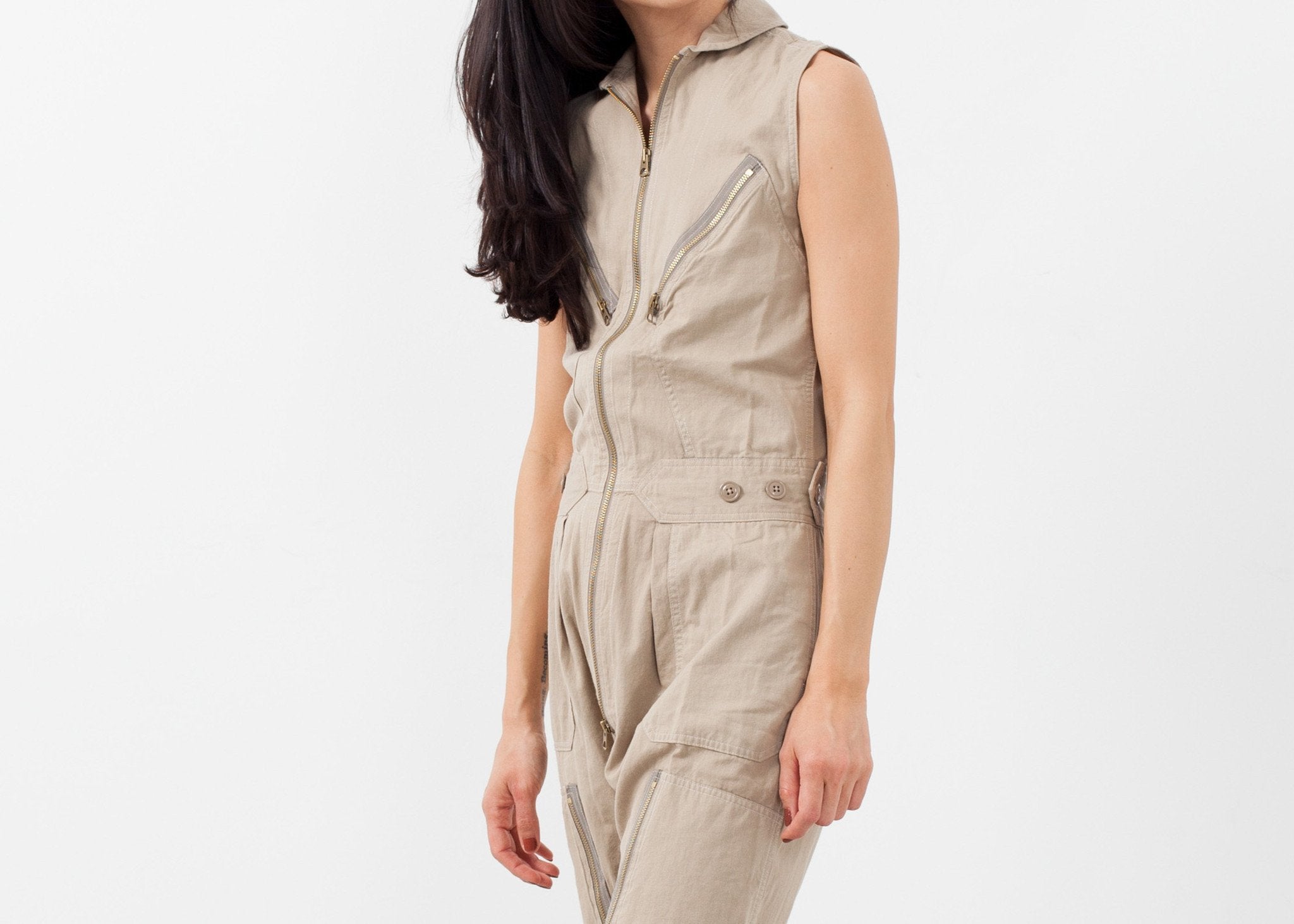 Sleeveless Harem Flightsuit|women's jumpsuits[option1]|[option2]|[option3] - hello