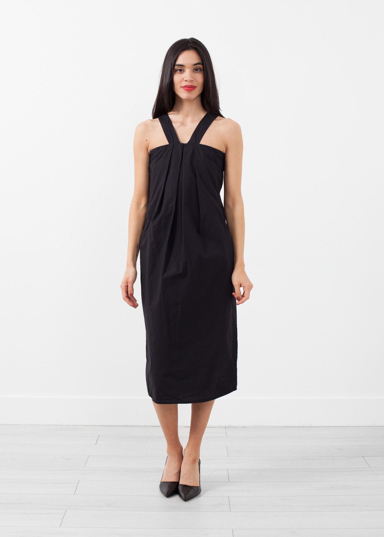V-Strap Pocket Dress|women's dresses[option1]|[option2]|[option3] - hello