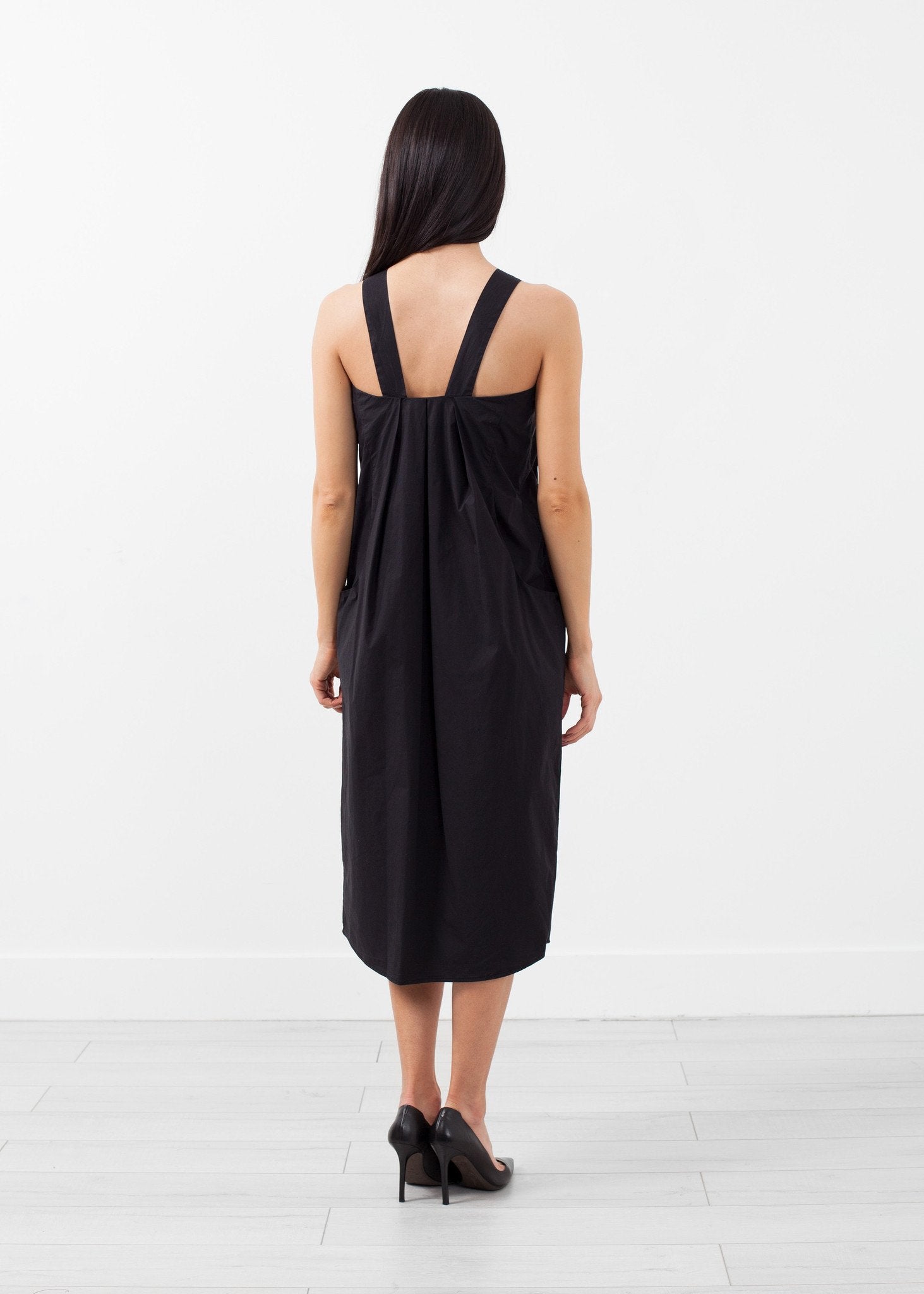 V-Strap Pocket Dress|women's dresses[option1]|[option2]|[option3] - hello
