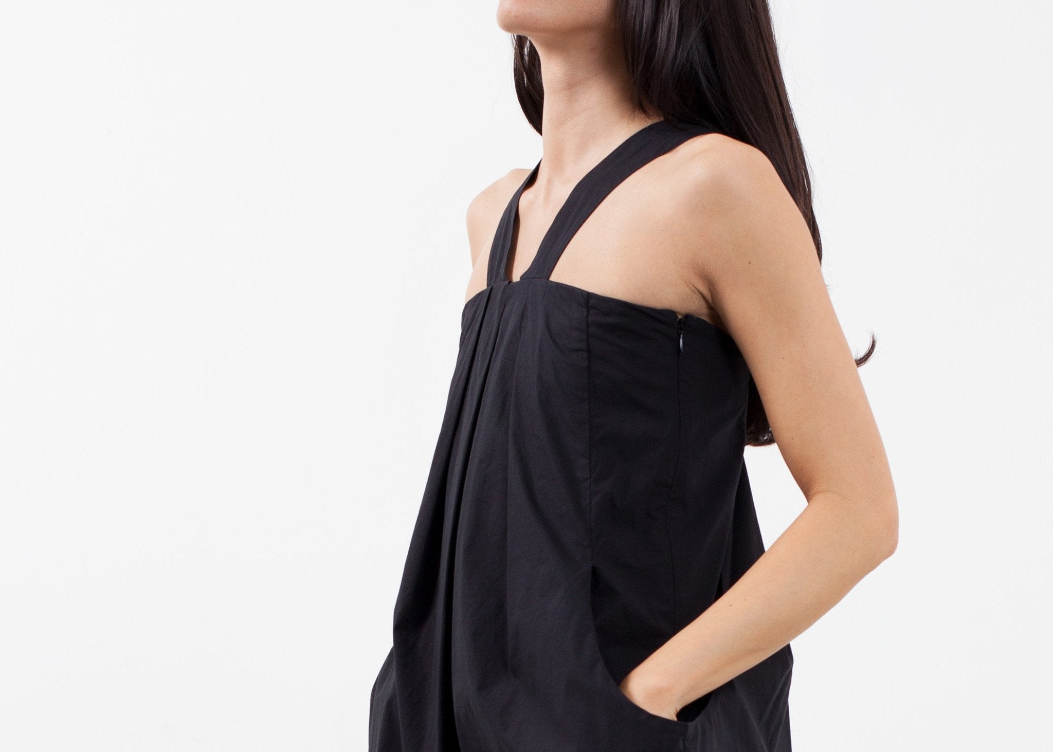 V-Strap Pocket Dress|women's dresses[option1]|[option2]|[option3] - hello