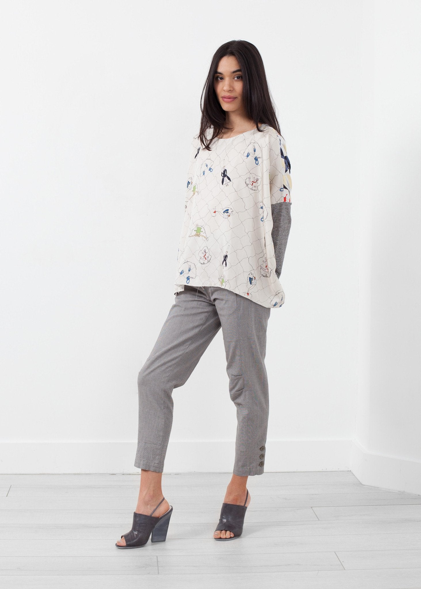 Long Sleeve Box Blouse|women's tops[option1]|[option2]|[option3] - hello