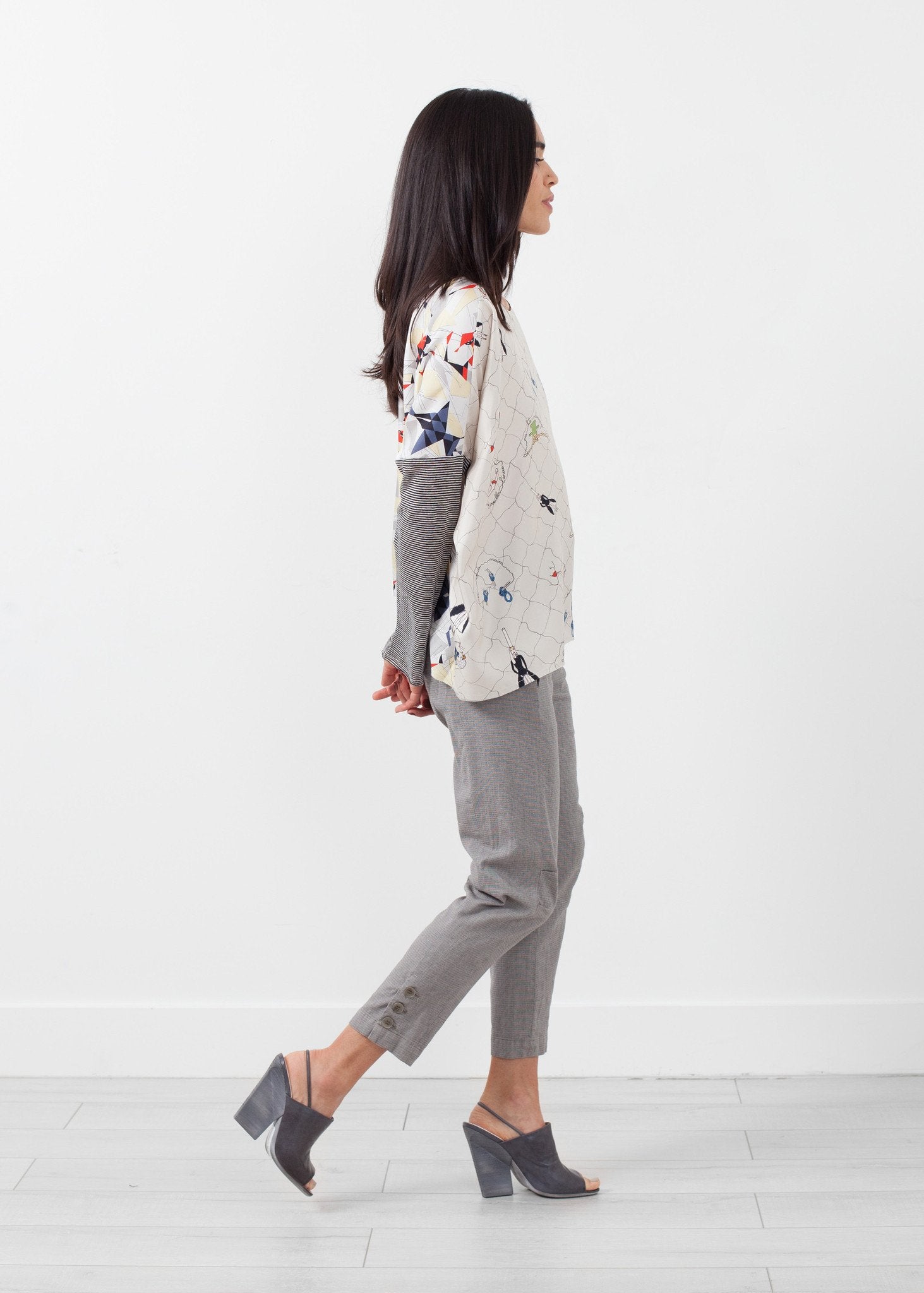 Long Sleeve Box Blouse|women's tops[option1]|[option2]|[option3] - hello