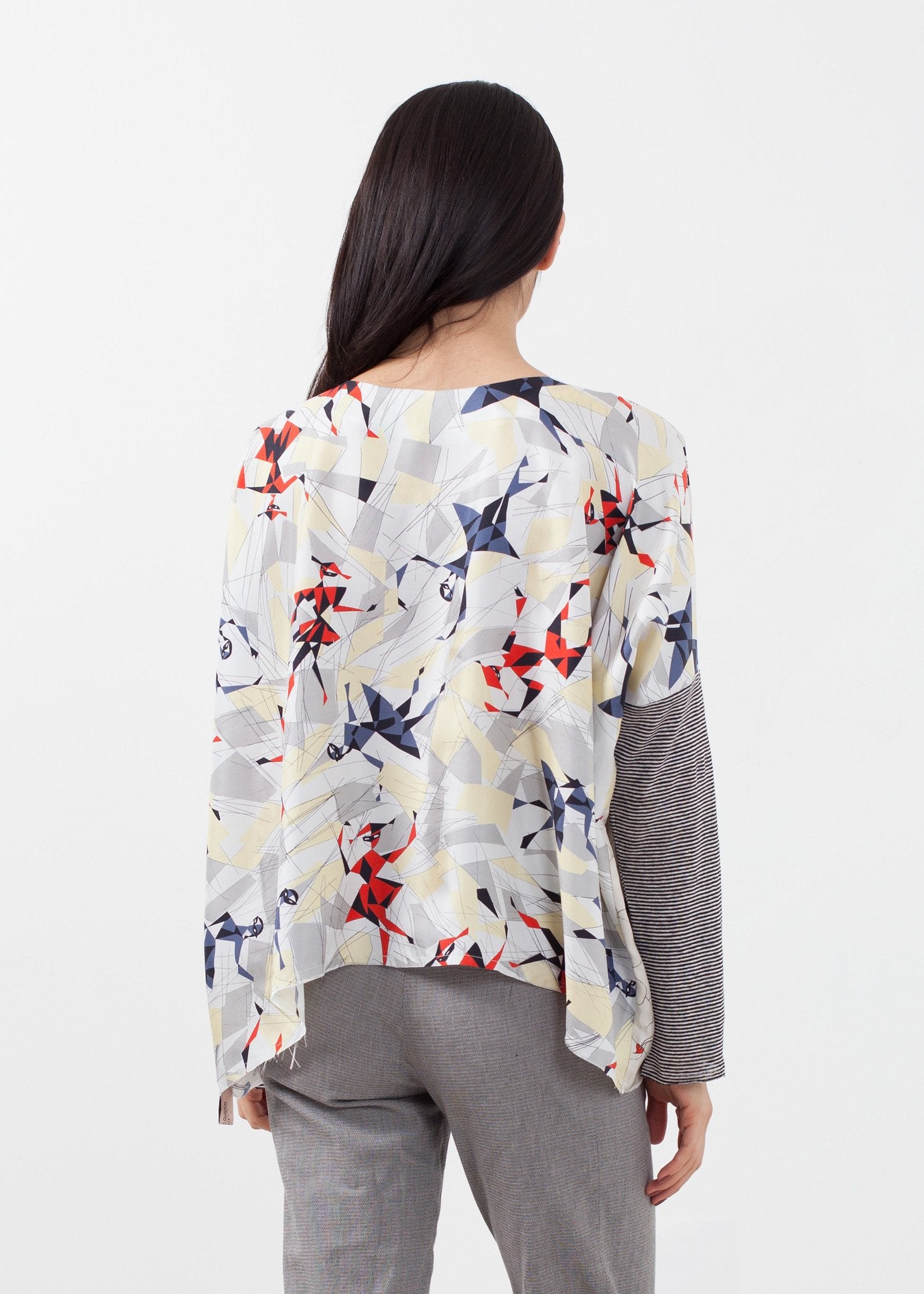 Long Sleeve Box Blouse|women's tops[option1]|[option2]|[option3] - hello