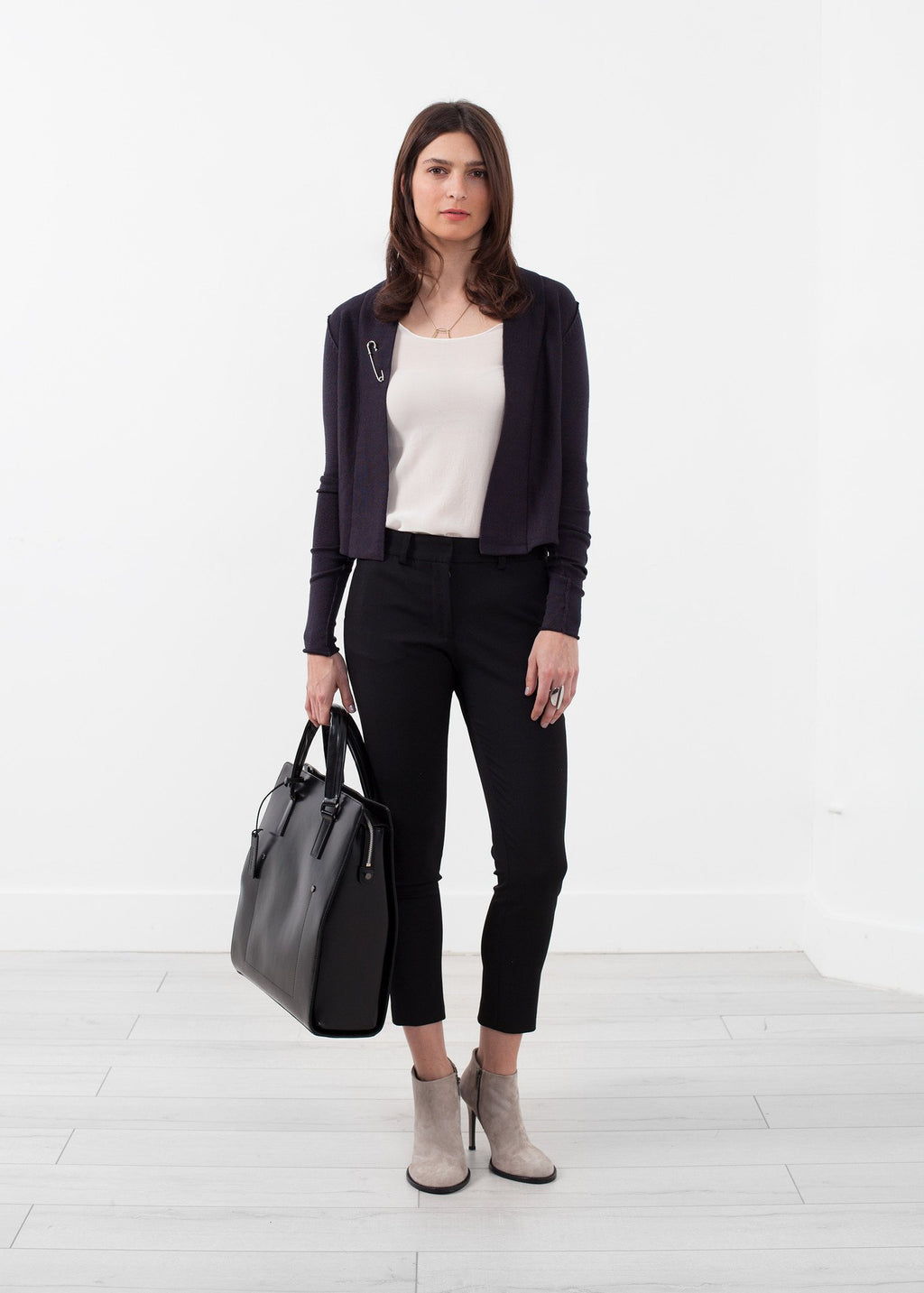 Cropped Shawl Cardigan|women's knitwear[option1]|[option2]|[option3] - hello