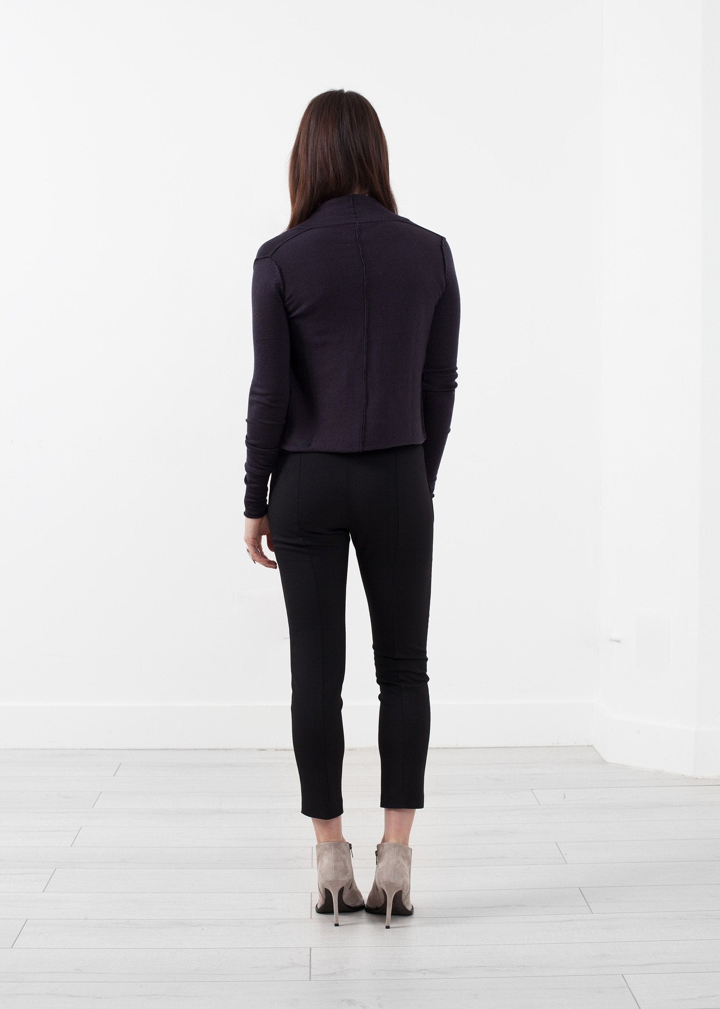 Cropped Shawl Cardigan|women's knitwear[option1]|[option2]|[option3] - hello