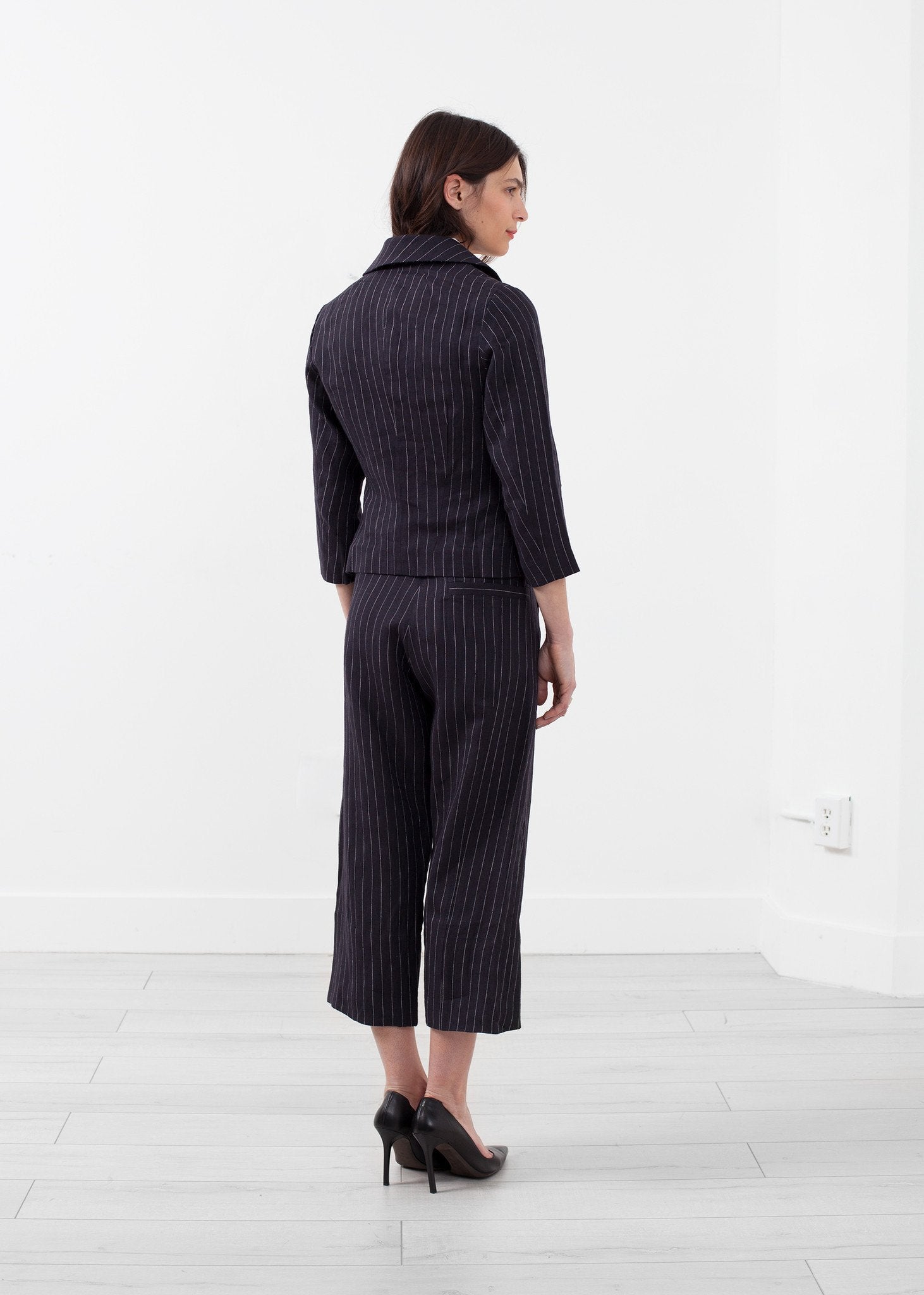 Pinstripe Blazer|women's coats & jackets[option1]|[option2]|[option3] - hello