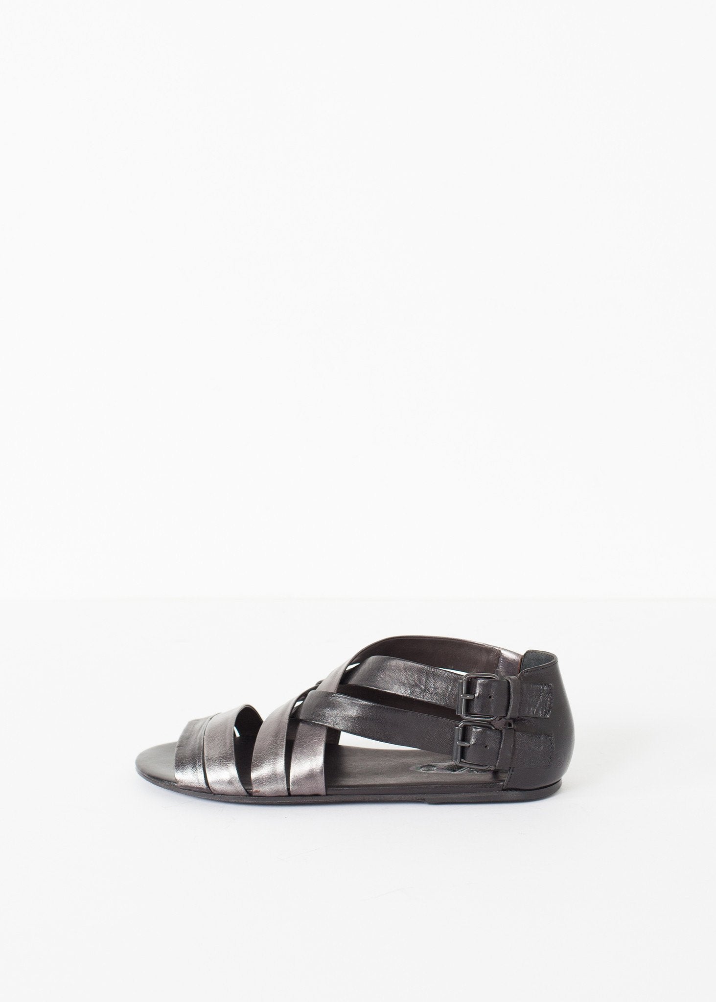 Wrap Sandal in Black/Steel|women's shoes[option1]|[option2]|[option3] - hello
