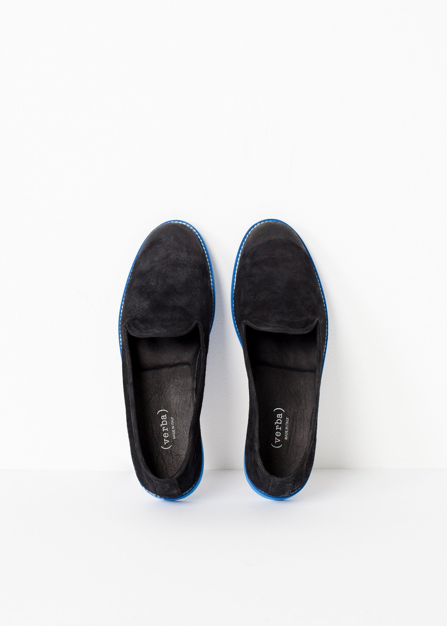 Suede Loafers - Black/Blue|men's shoes[option1]|[option2]|[option3] - hello