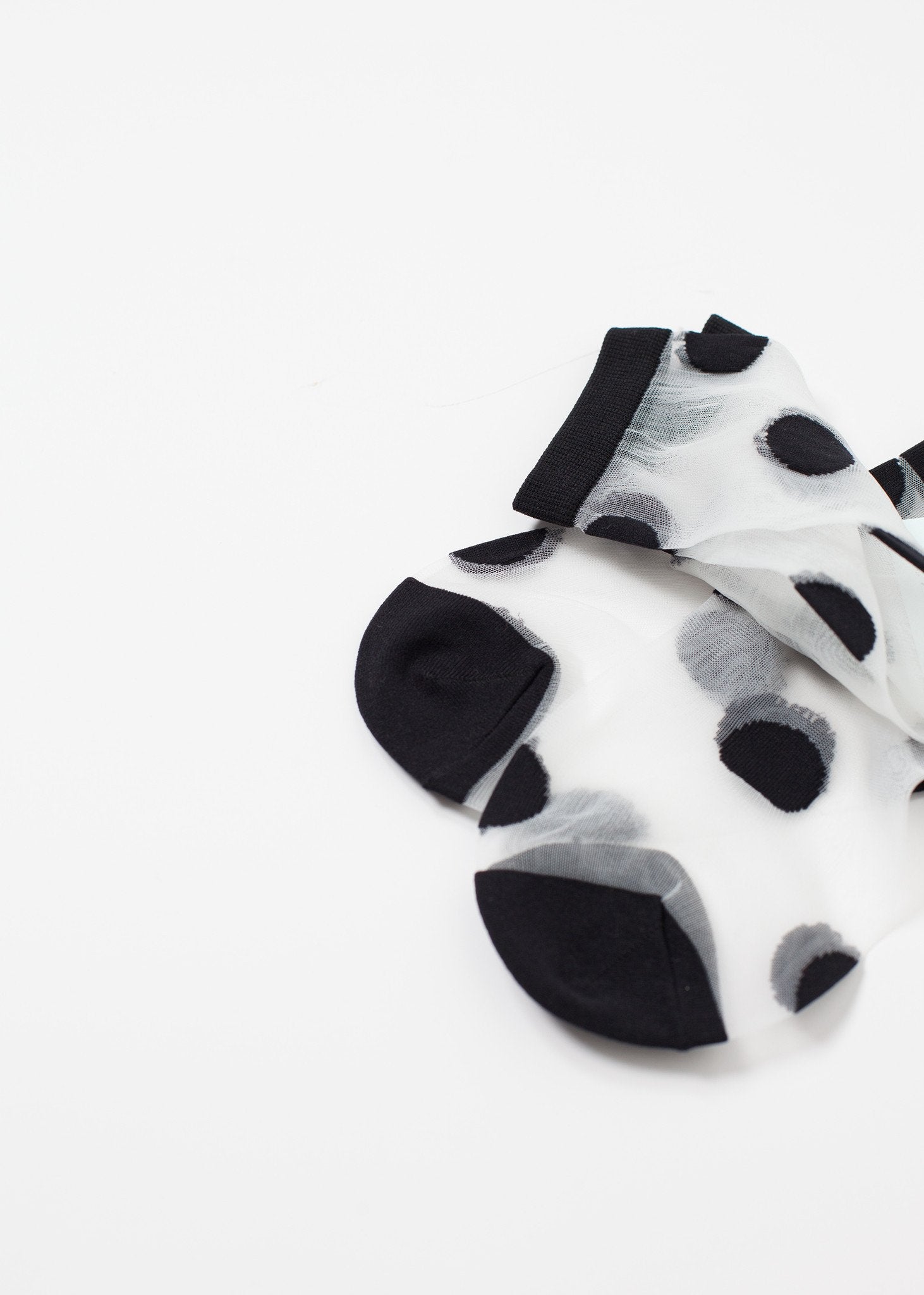 Large Polka Dot Sheer Crew|women's socks[option1]|[option2]|[option3] - hello