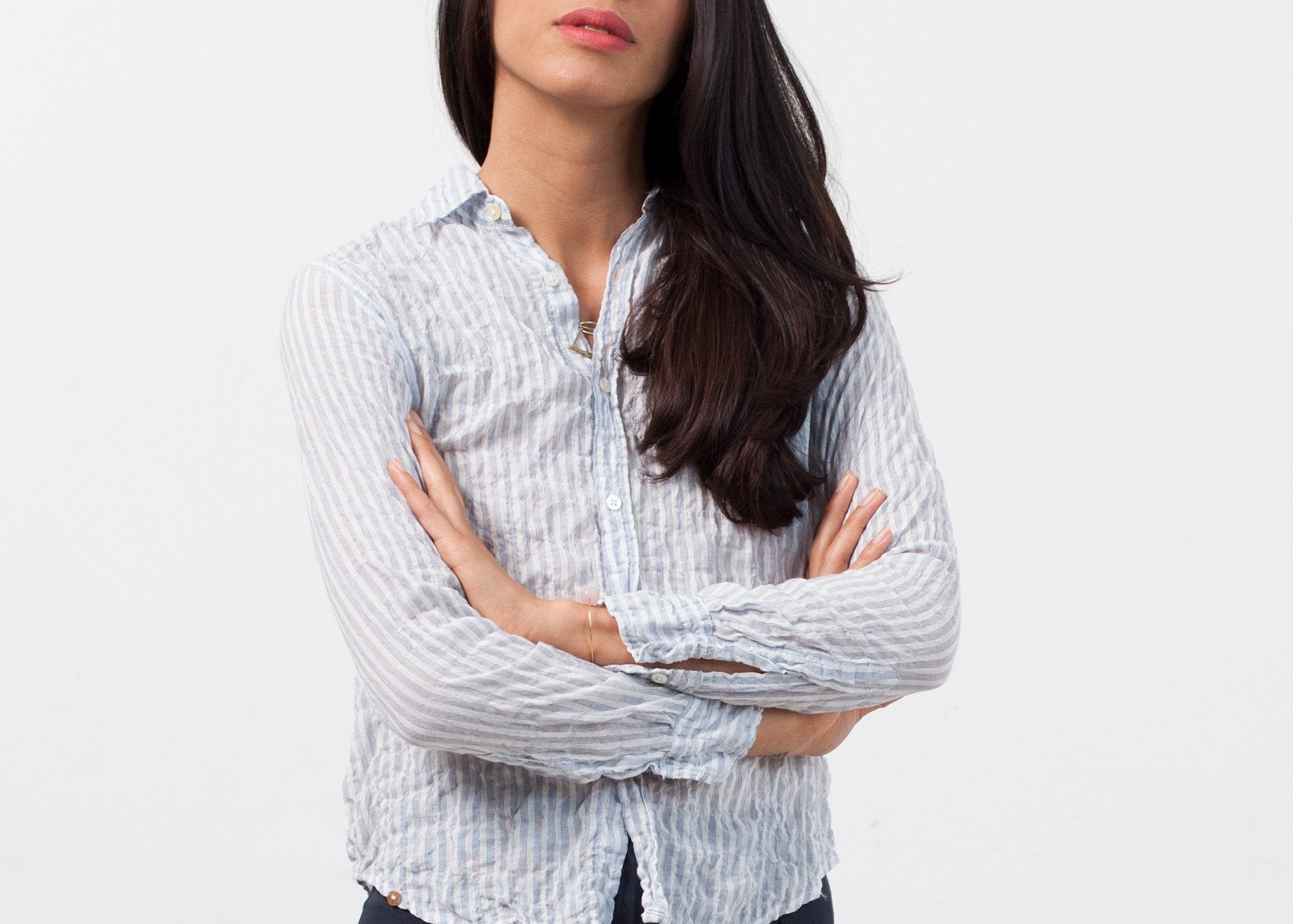 Boy Shirt in 11 Pin|women's button-ups[option1]|[option2]|[option3] - hello