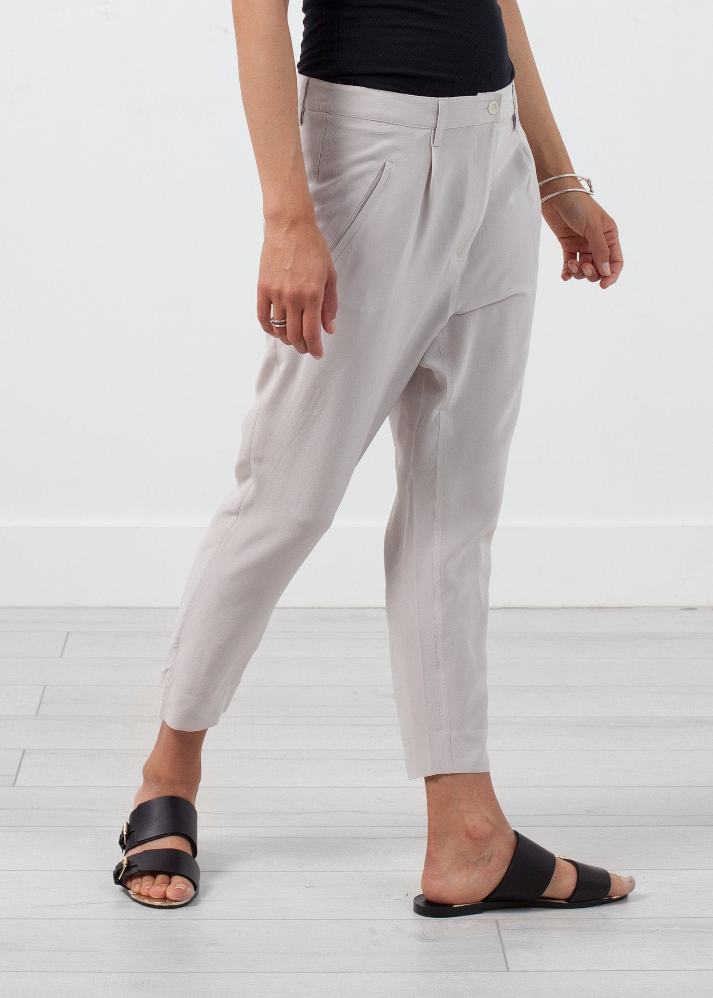 Silk Drop Crotch Pant|women's pants[option1]|[option2]|[option3] - hello
