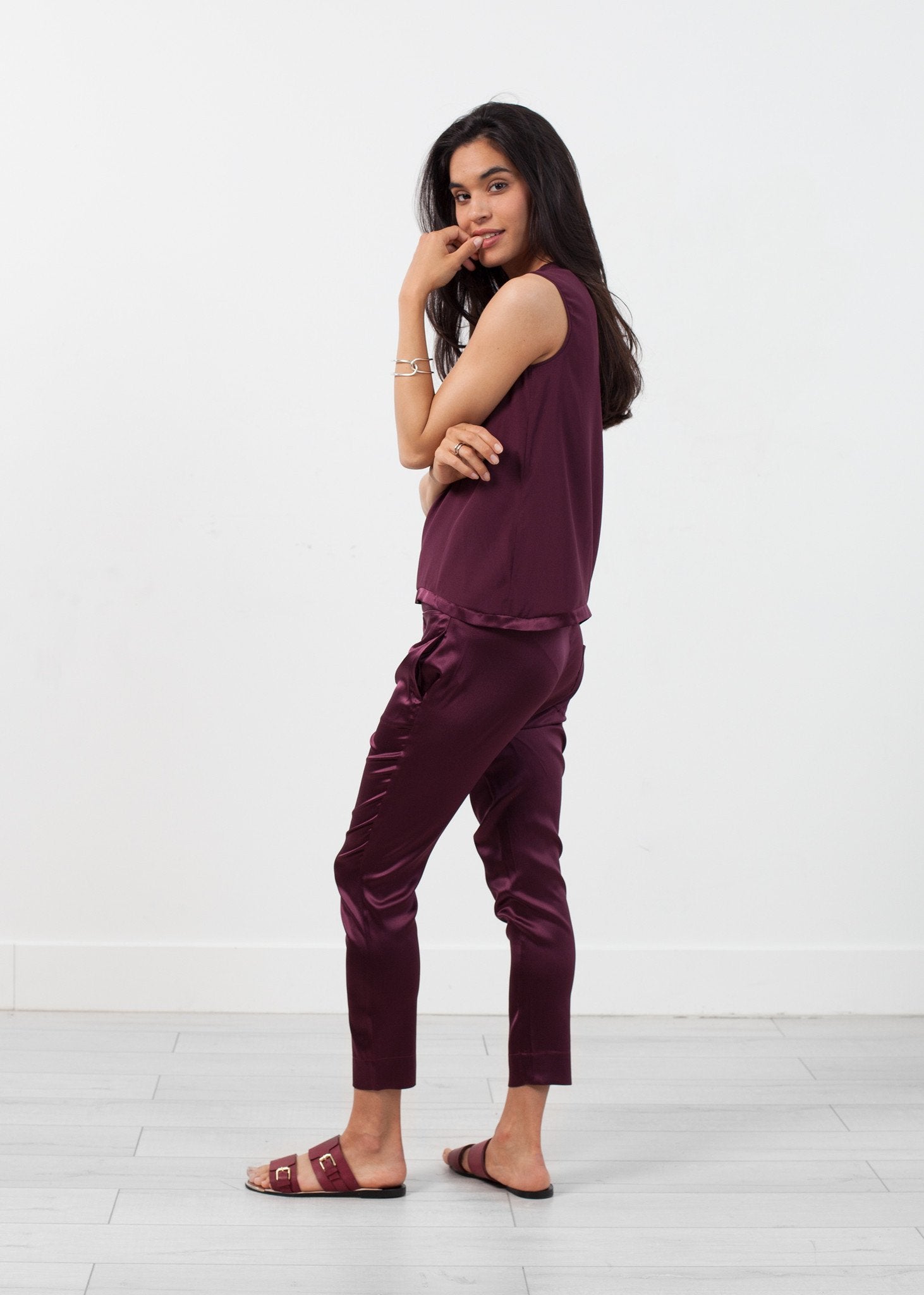 Silk Pullup Pant|women's pants[option1]|[option2]|[option3] - hello