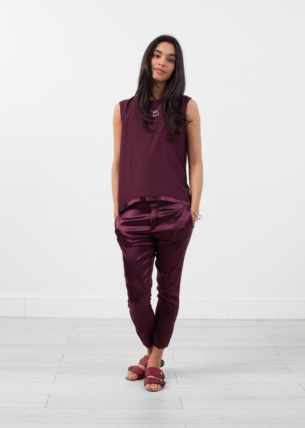 Silk Pullup Pant|women's pants[option1]|[option2]|[option3] - hello