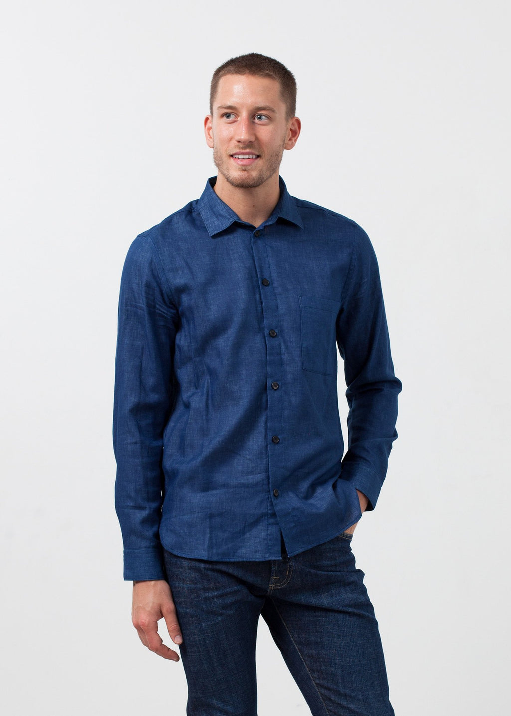 Casual Indigo Shirt|Mens Shirts[option1]|[option2]|[option3] - hello