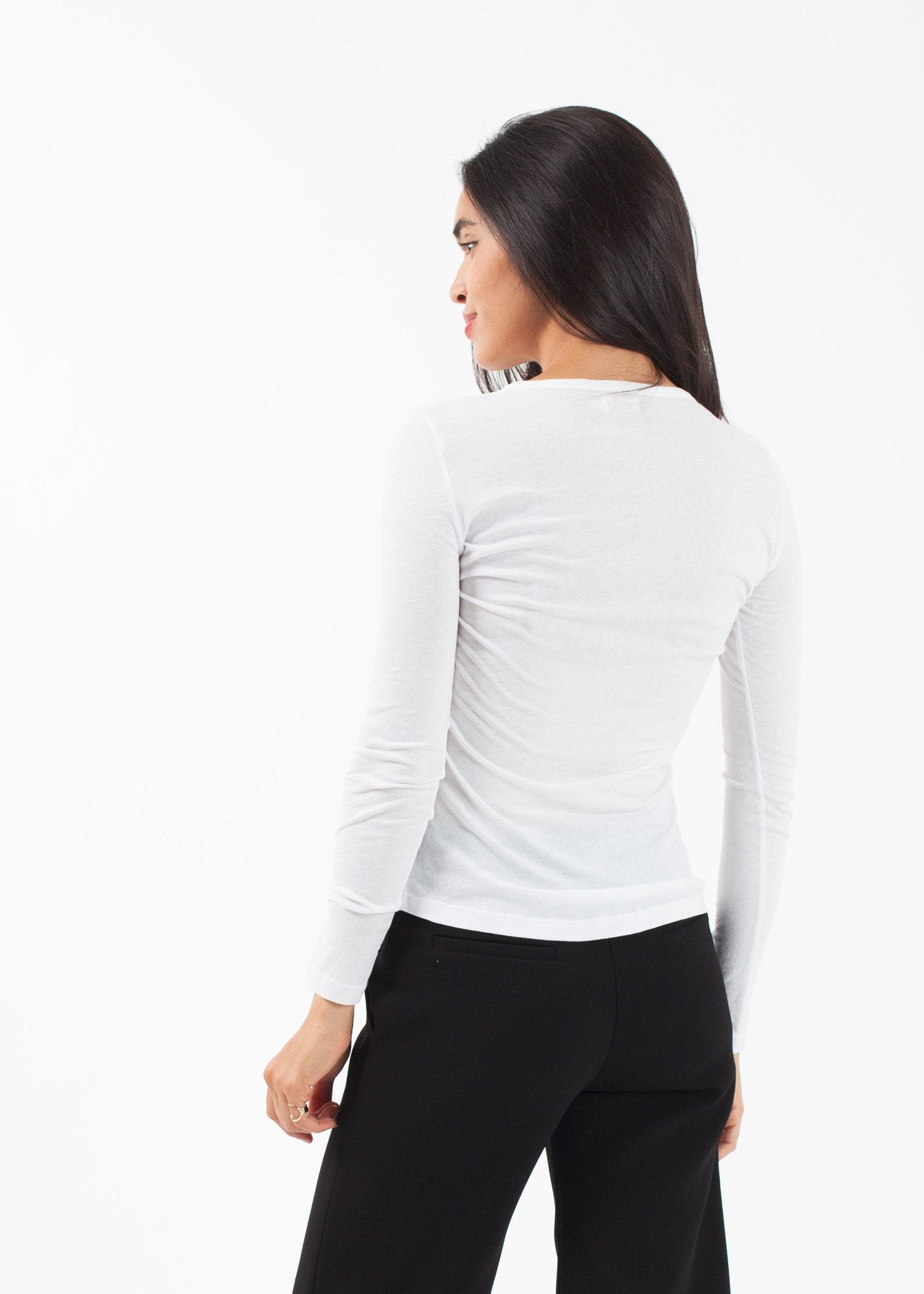 Long Sleeved Tee|women's tops[option1]|[option2]|[option3] - hello