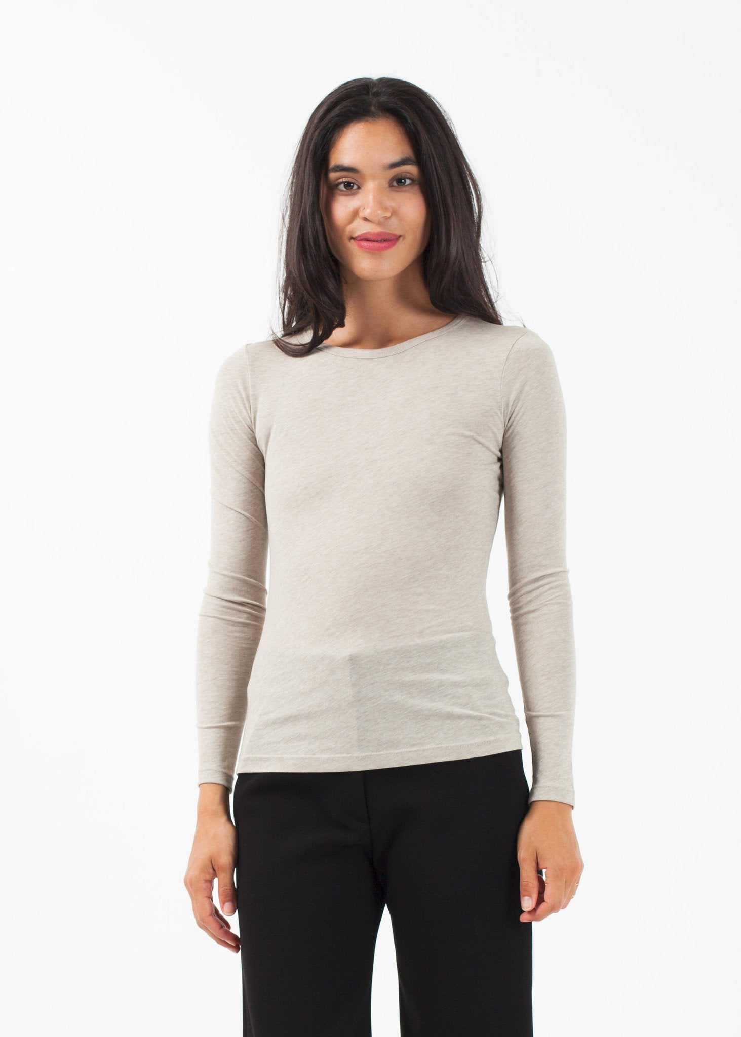 Long Sleeved Tee|women's tops[option1]|[option2]|[option3] - hello