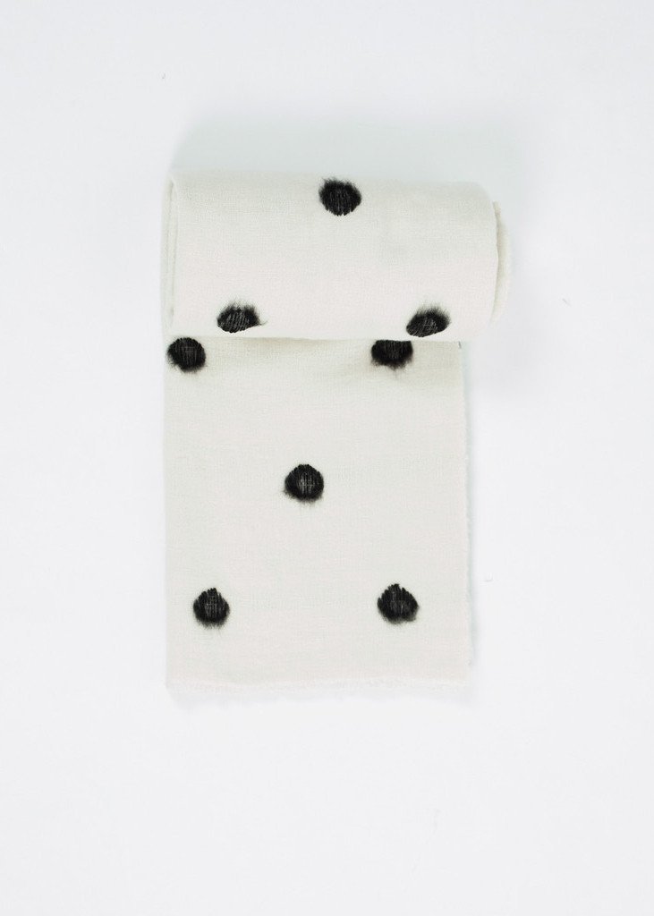 Cashmere Dot Shawl in Black/White|Home Accessories[option1]|[option2]|[option3] - hello