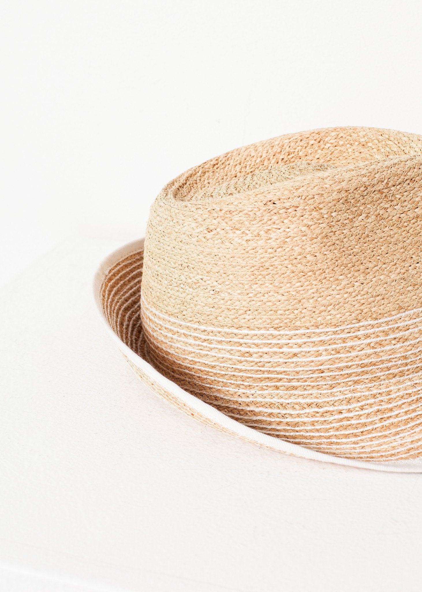 Washboard Hat in Straw/White|women's hats[option1]|[option2]|[option3] - hello