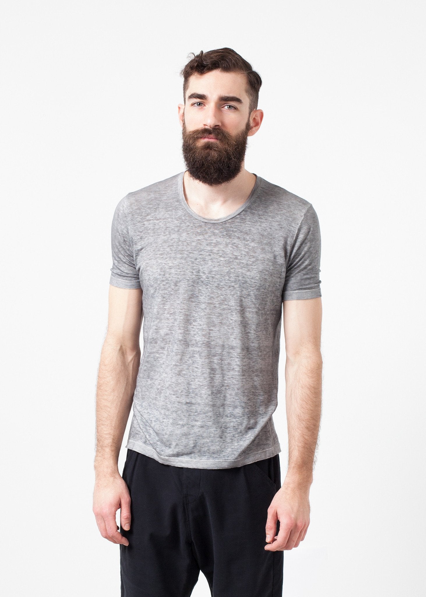 Linen T-shirt in Dolphin|men's t-shirts[option1]|[option2]|[option3] - hello