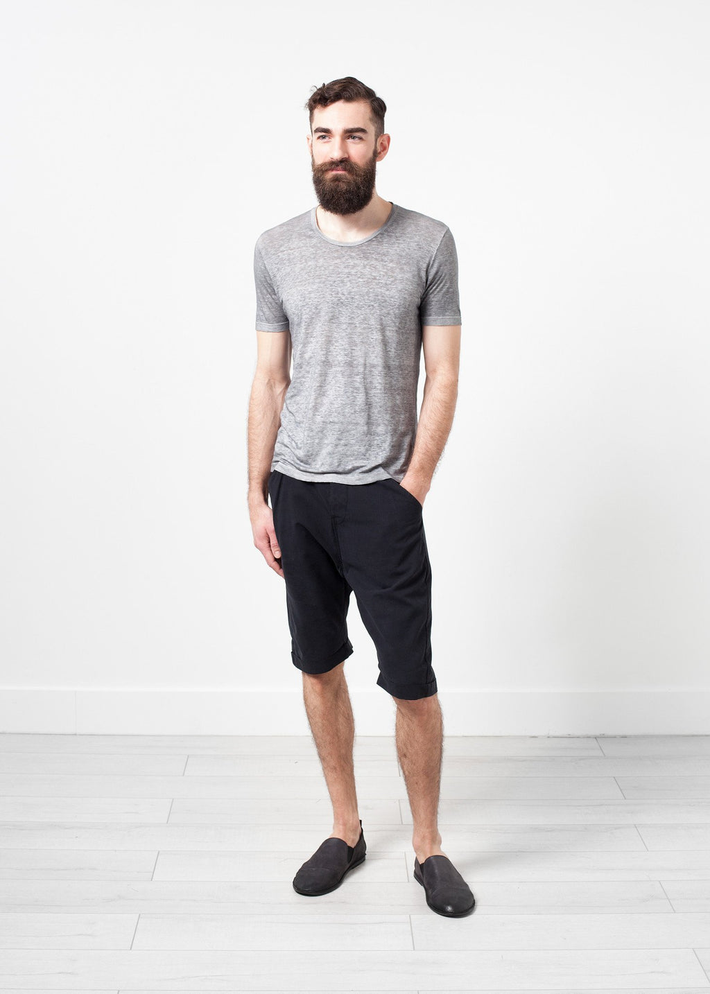 Linen T-shirt in Dolphin|men's t-shirts[option1]|[option2]|[option3] - hello