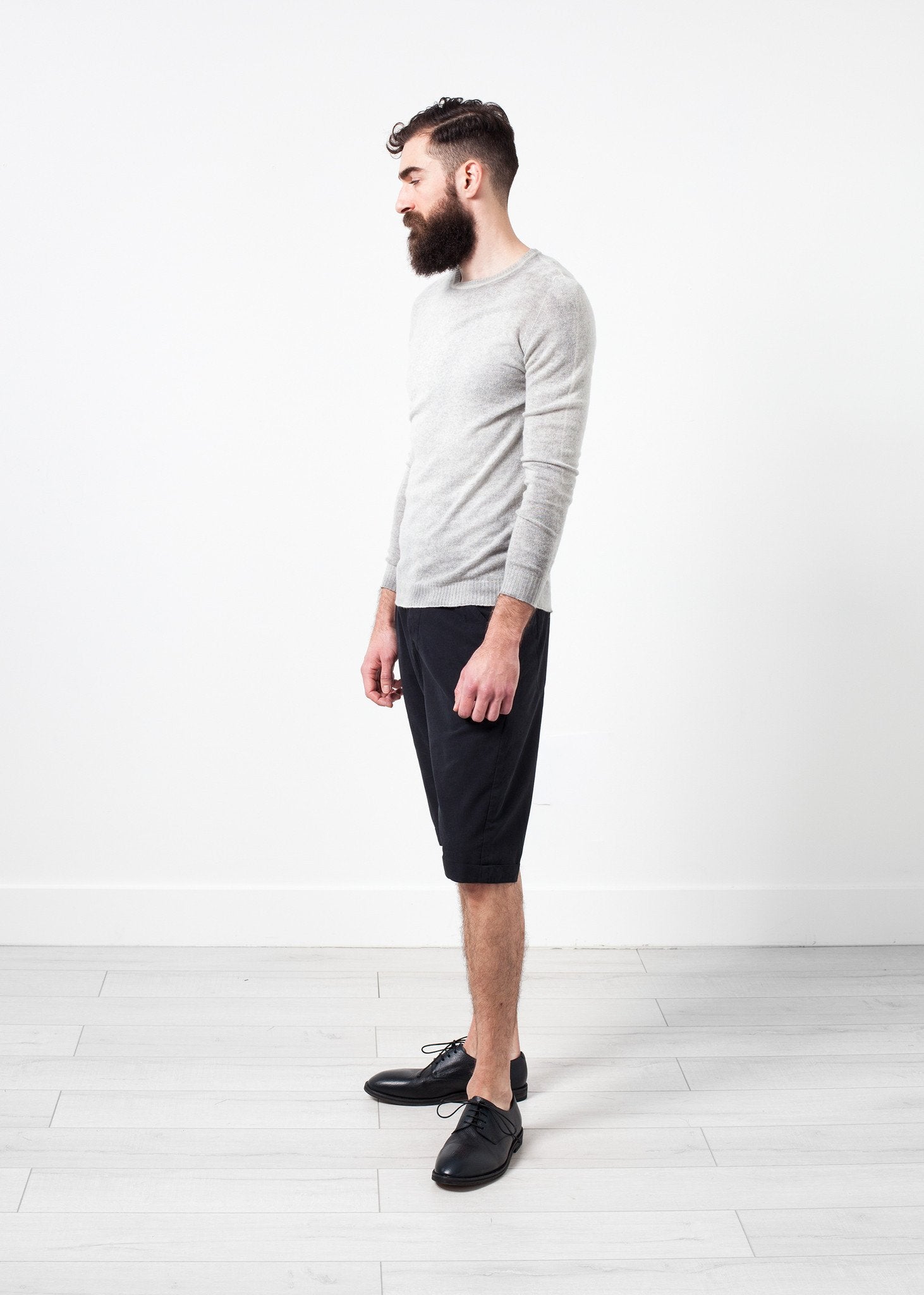Mottled Cashmere Crewneck|men's knitwear[option1]|[option2]|[option3] - hello
