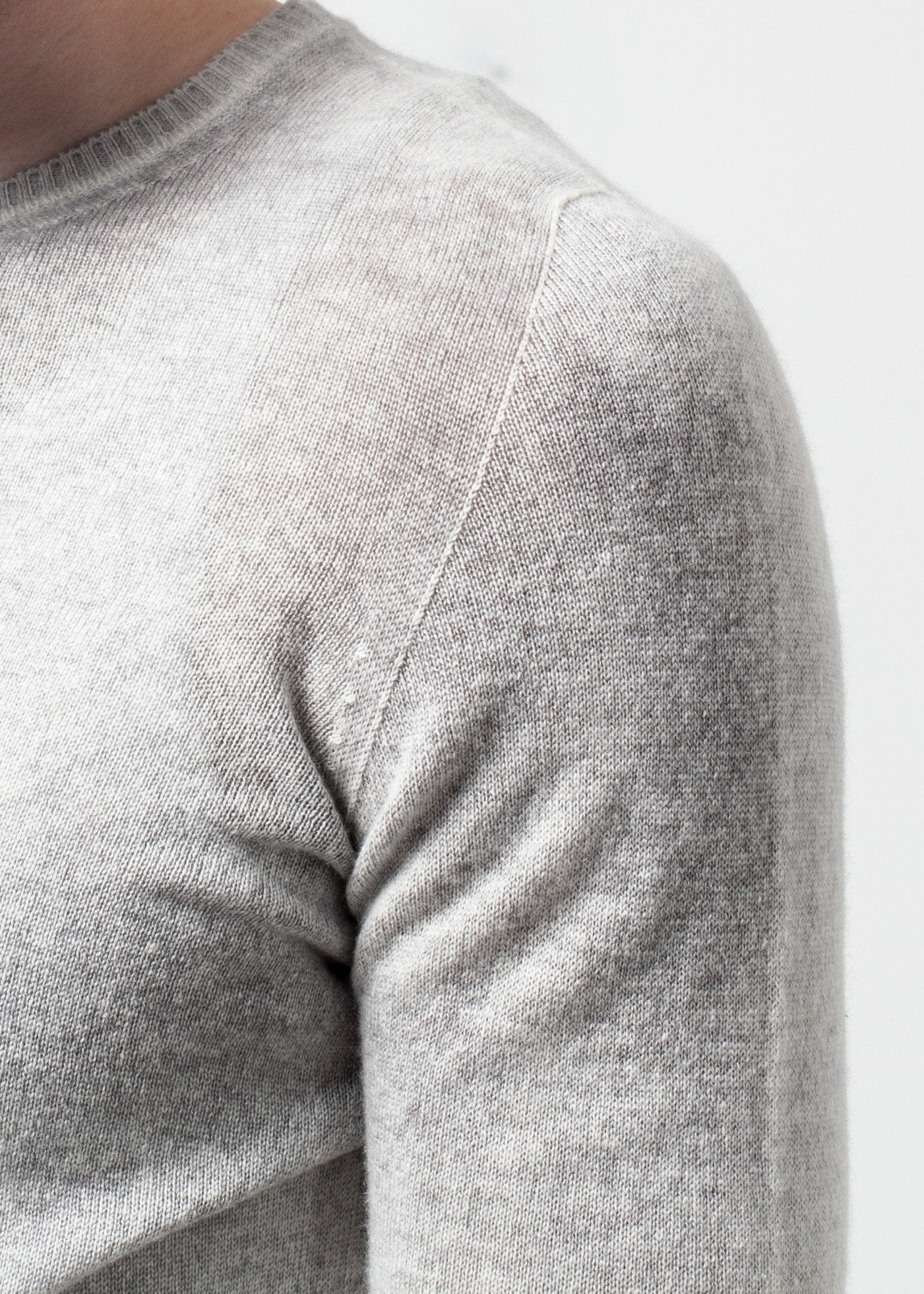 Mottled Cashmere Crewneck|men's knitwear[option1]|[option2]|[option3] - hello