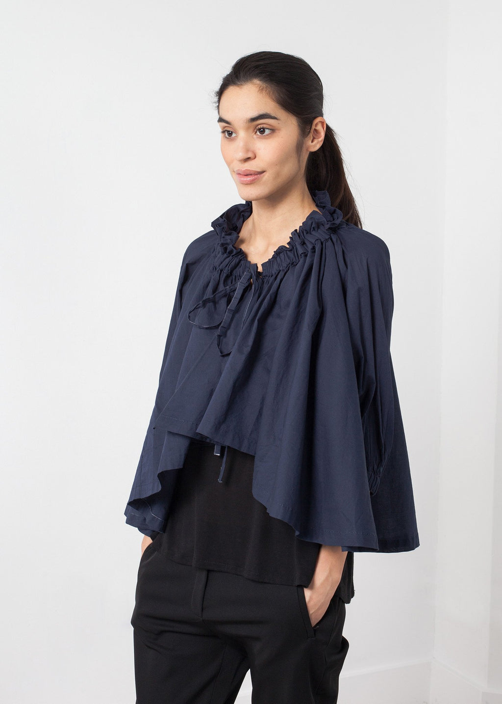 Ruffled Cabin Top|women's tops[option1]|[option2]|[option3] - hello