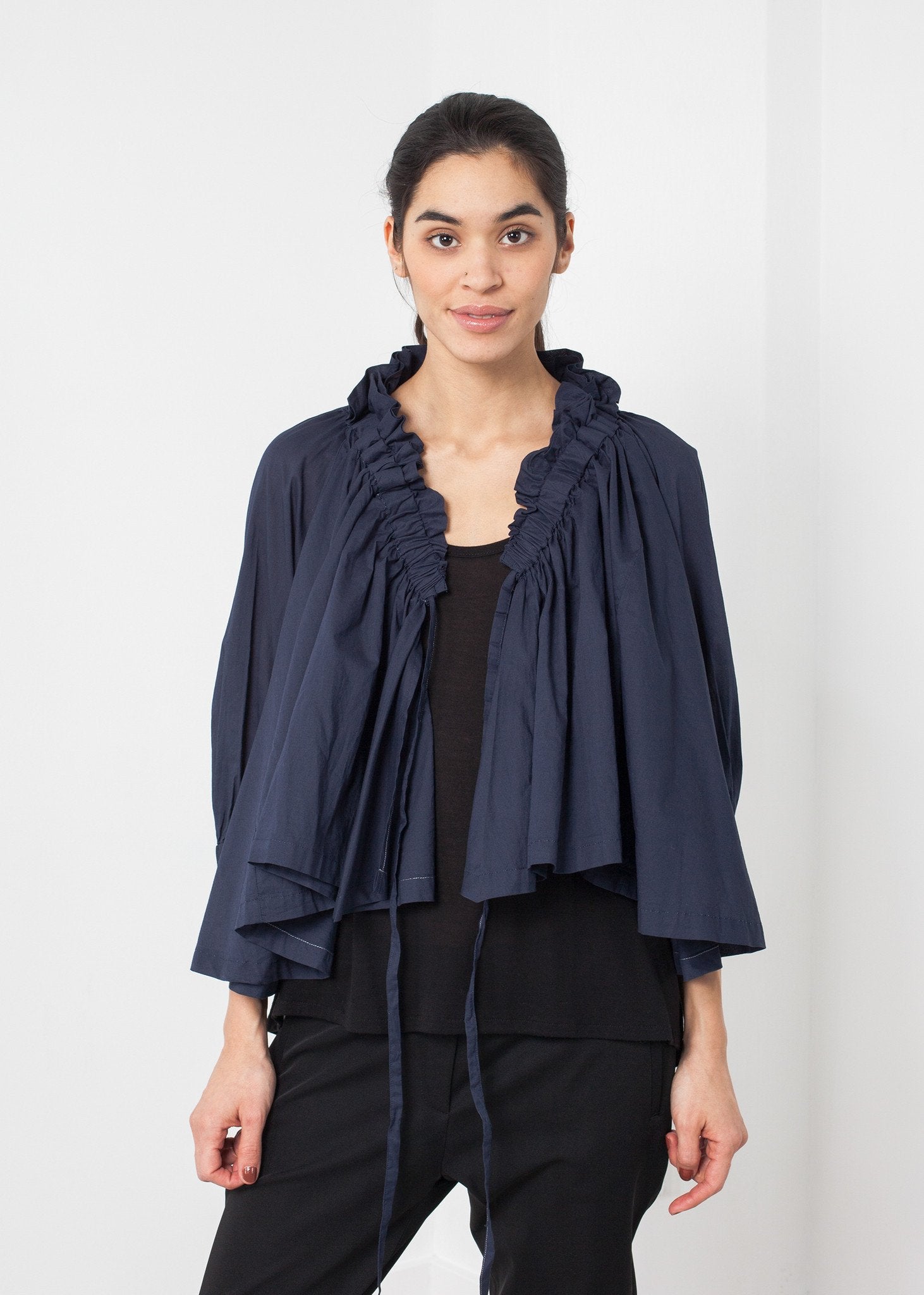 Ruffled Cabin Top|women's tops[option1]|[option2]|[option3] - hello