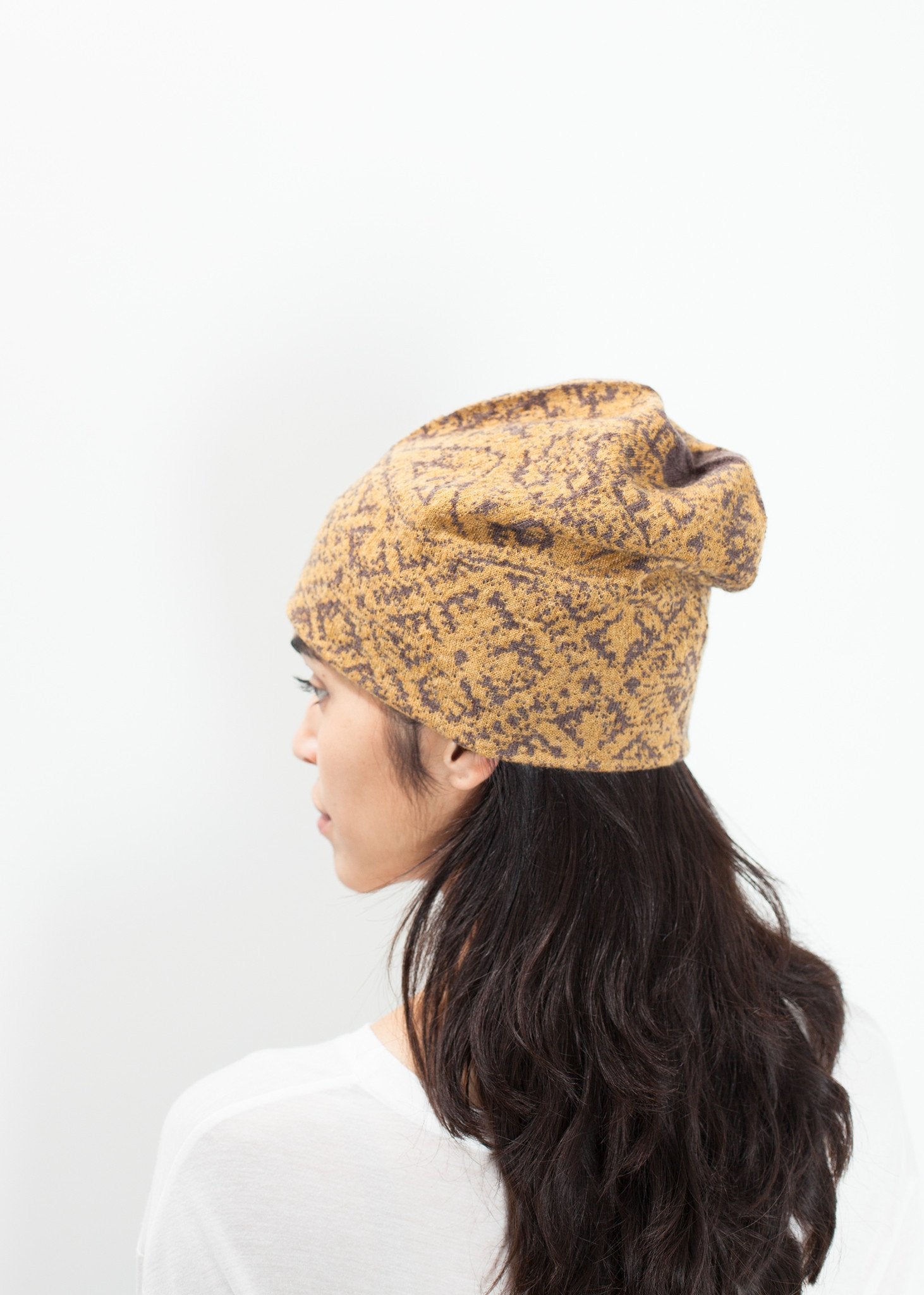 Reversible Beanie in Amber|women's hats[option1]|[option2]|[option3] - hello