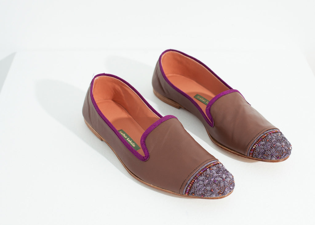 Bizi Cap Toe Loafer in Rose/Aubergine|women's shoes[option1]|[option2]|[option3] - hello