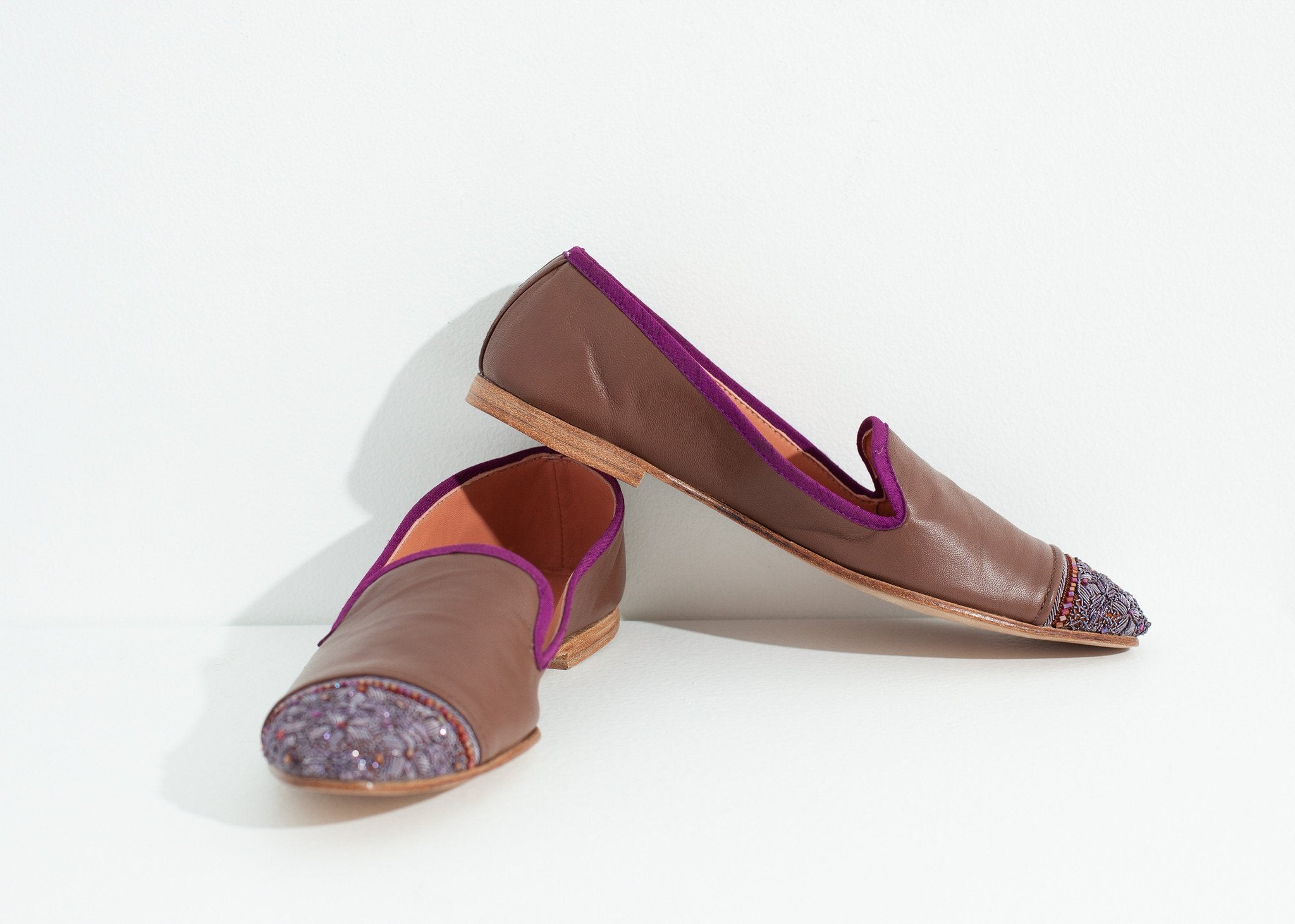 Bizi Cap Toe Loafer in Rose/Aubergine|women's shoes[option1]|[option2]|[option3] - hello
