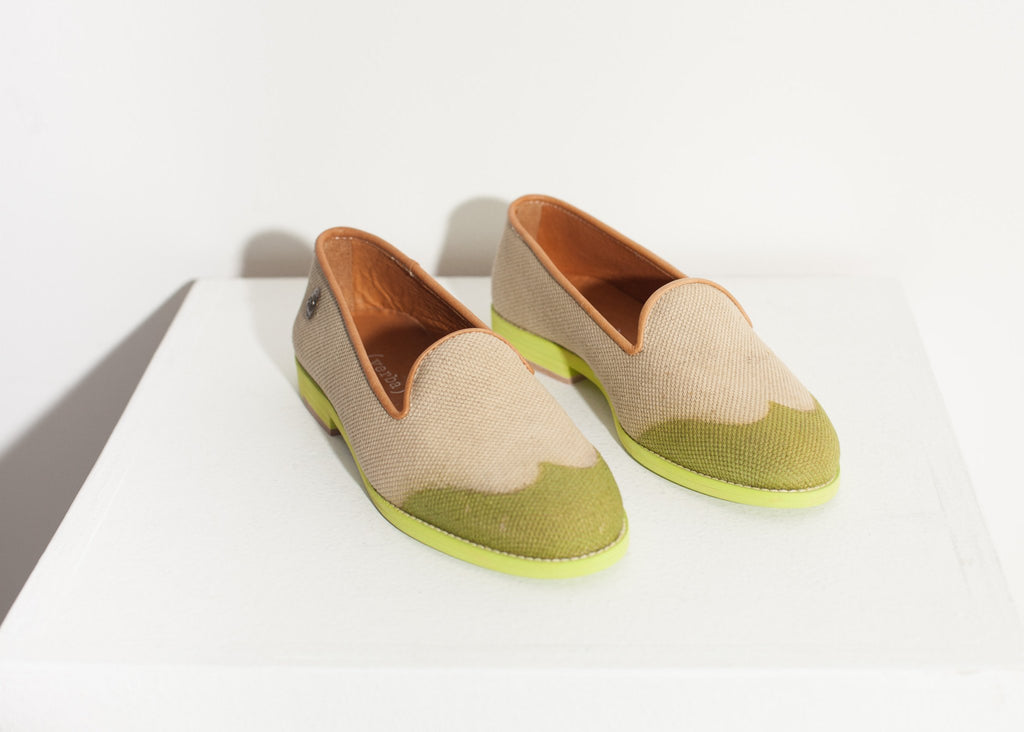 Wingtip Loafer in Lime|women's shoes[option1]|[option2]|[option3] - hello