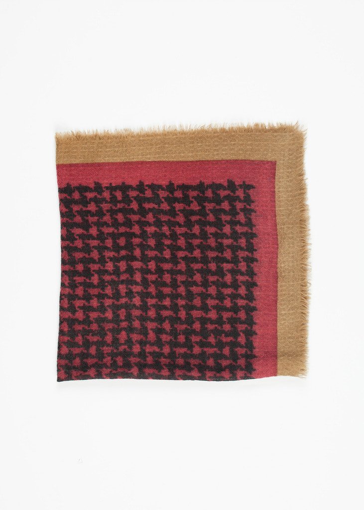 Houndstooth Square in Rouge|women's scarves[option1]|[option2]|[option3] - hello
