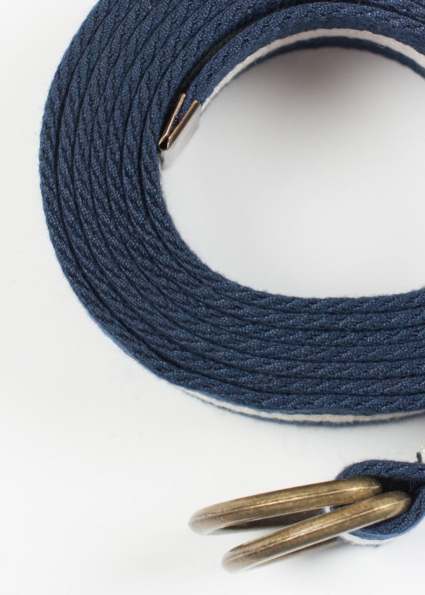 Striped Web Belt in Navy/White|women's belts[option1]|[option2]|[option3] - hello