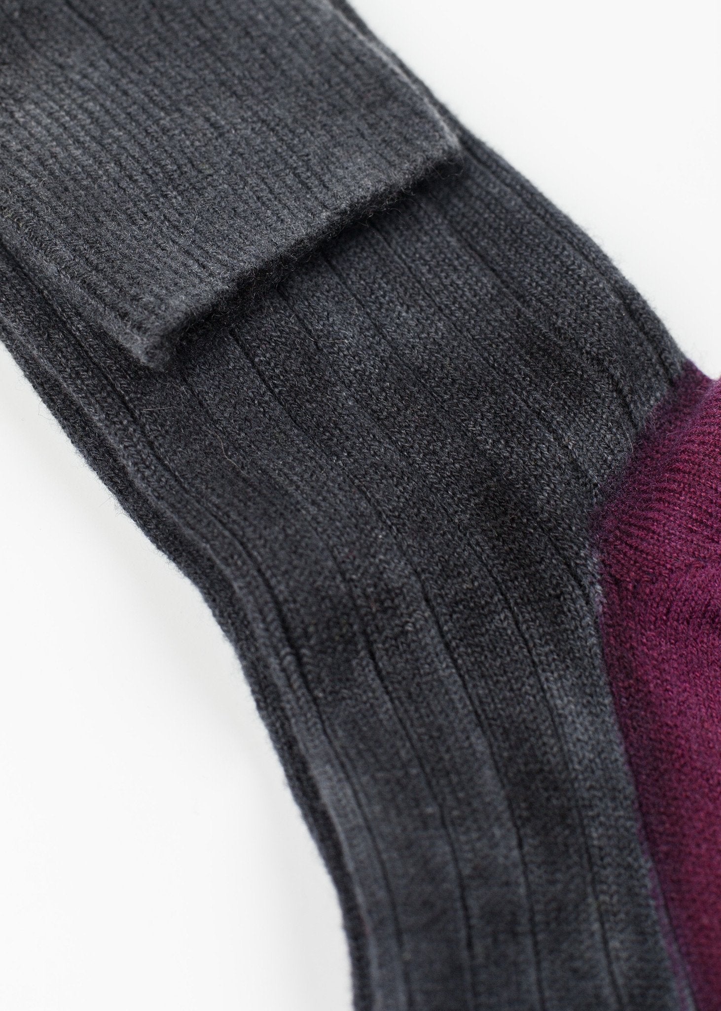 Cashmere Knit Sock in Grey|unisex socks[option1]|[option2]|[option3] - hello